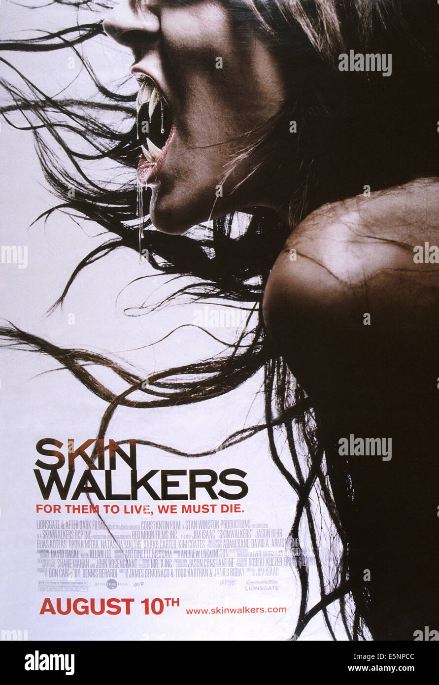 SKINWALKERS, US advance poster art, Natassia Malthe, 2006. ©Lions Gate/courtesy Everett Collection Stock Photo