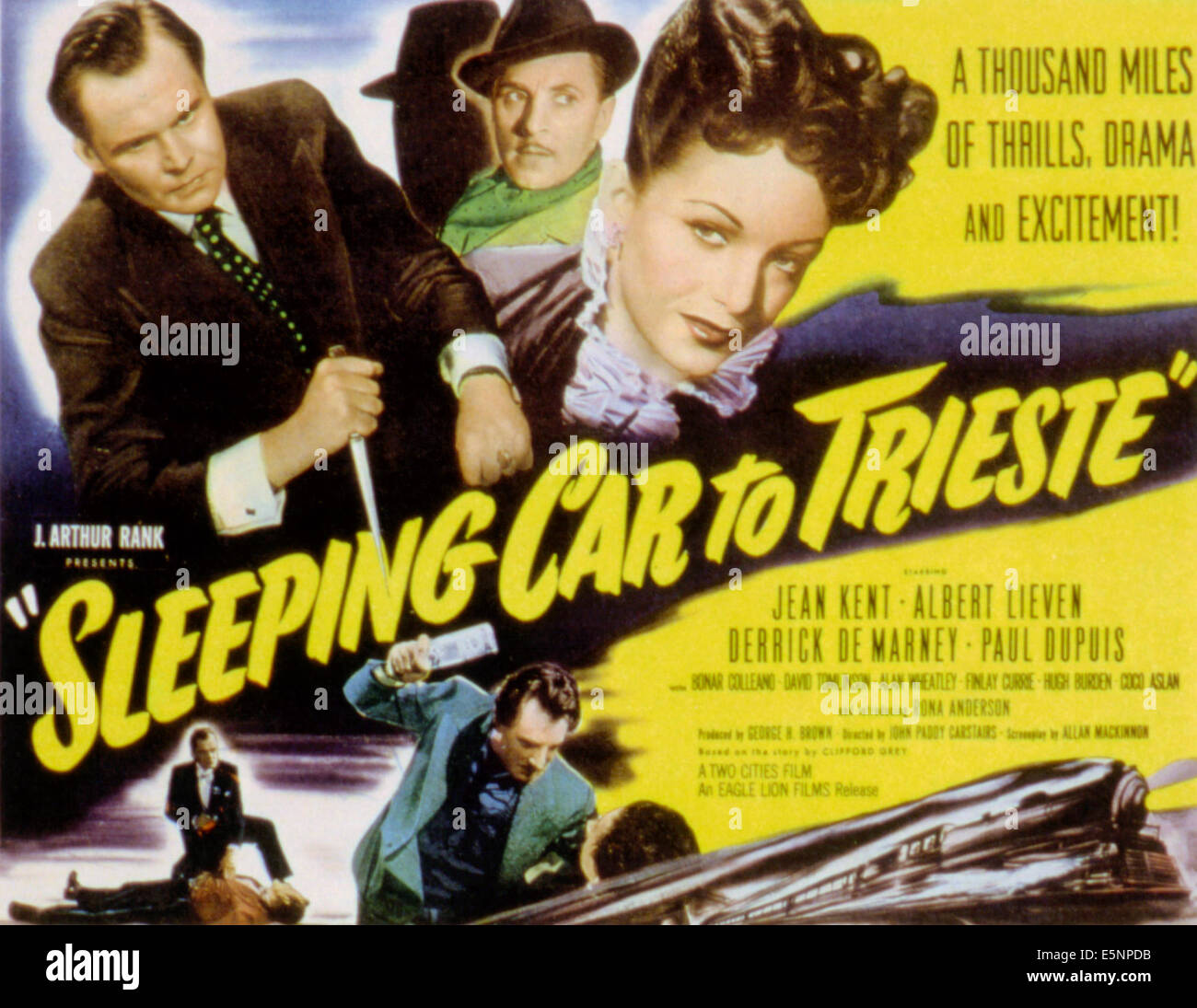 SLEEPING CAR TO TRIESTE, Albert Lieven (left), Jean Kent, 1948 Stock Photo