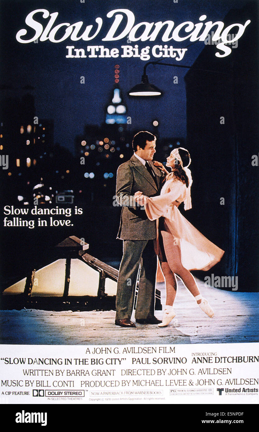 SLOW DANCING IN THE BIG CITY, US poster art, from left: Paul Sorvino, Anne Ditchburn, 1978. © United Artists / Courtesy: Stock Photo