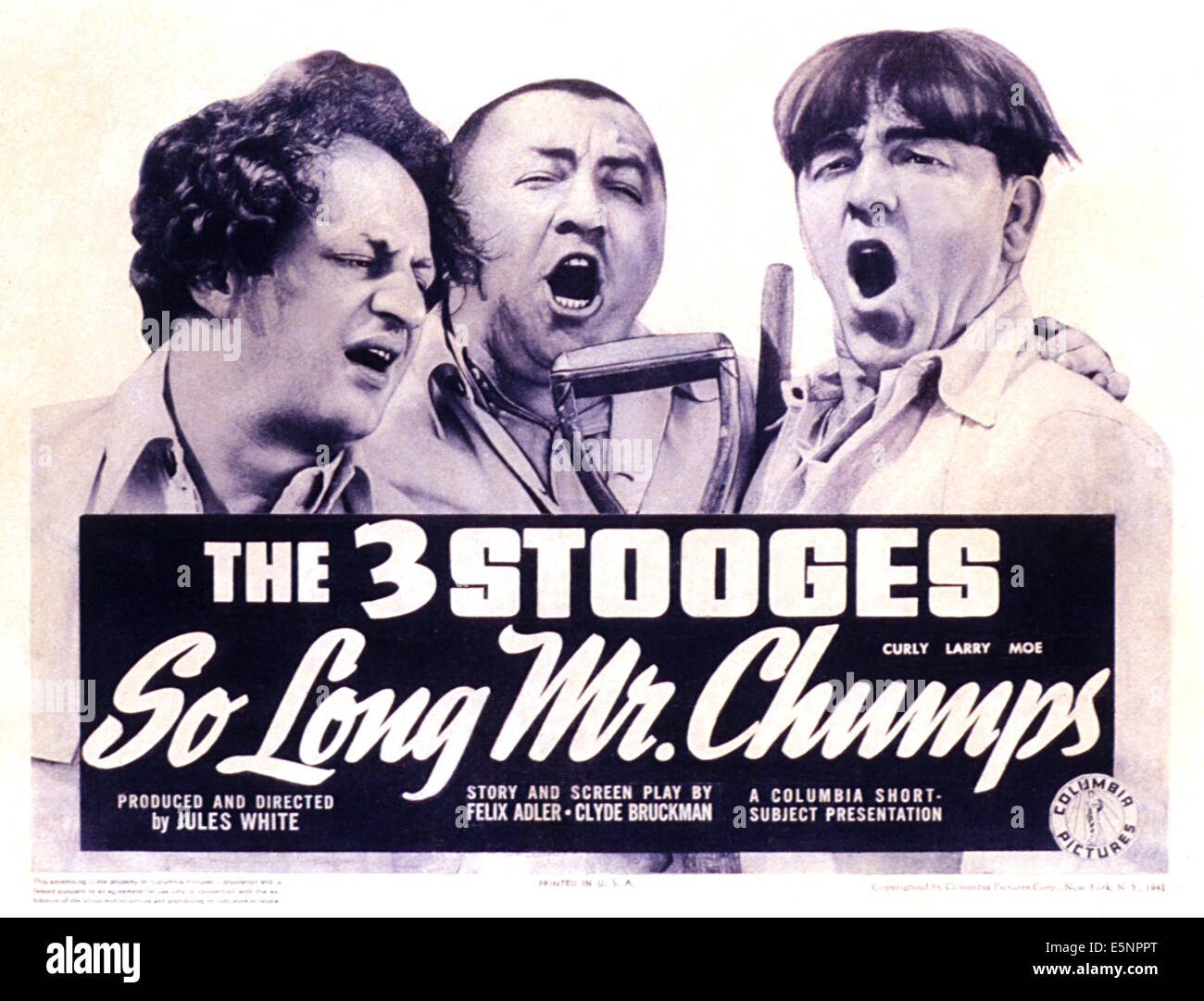 SO LONG MR CHUMPS, Larry Fine, Curly Howard, Moe Howard (The Three Stooges), 1941 Stock Photo