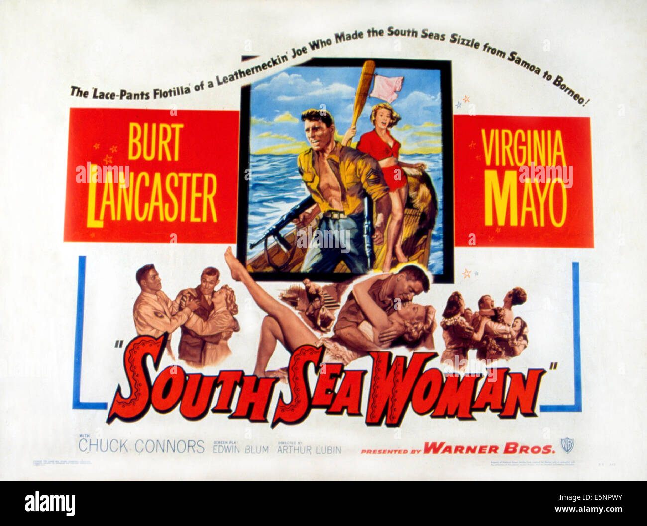 SOUTH SEA WOMAN, Burt Lancaster, Virginia Mayo, 1953 Stock Photo