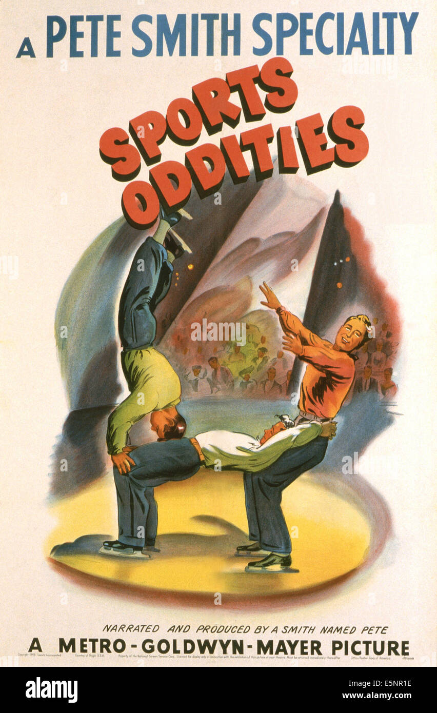 SPORTS ODDITIES, US poster, 1949 Stock Photo Alamy