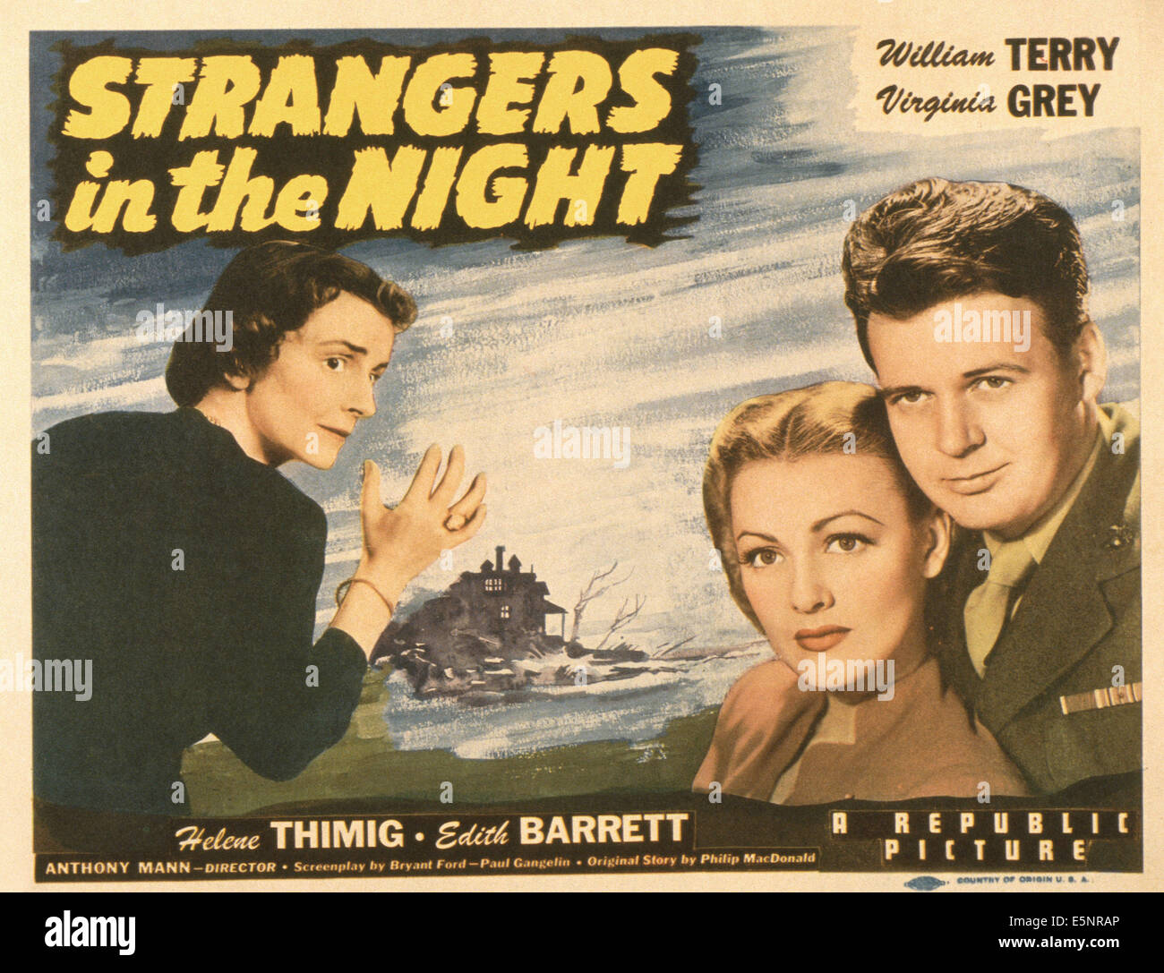 STRANGERS IN THE NIGHT, US lobbycard, from left: Edith Barrett