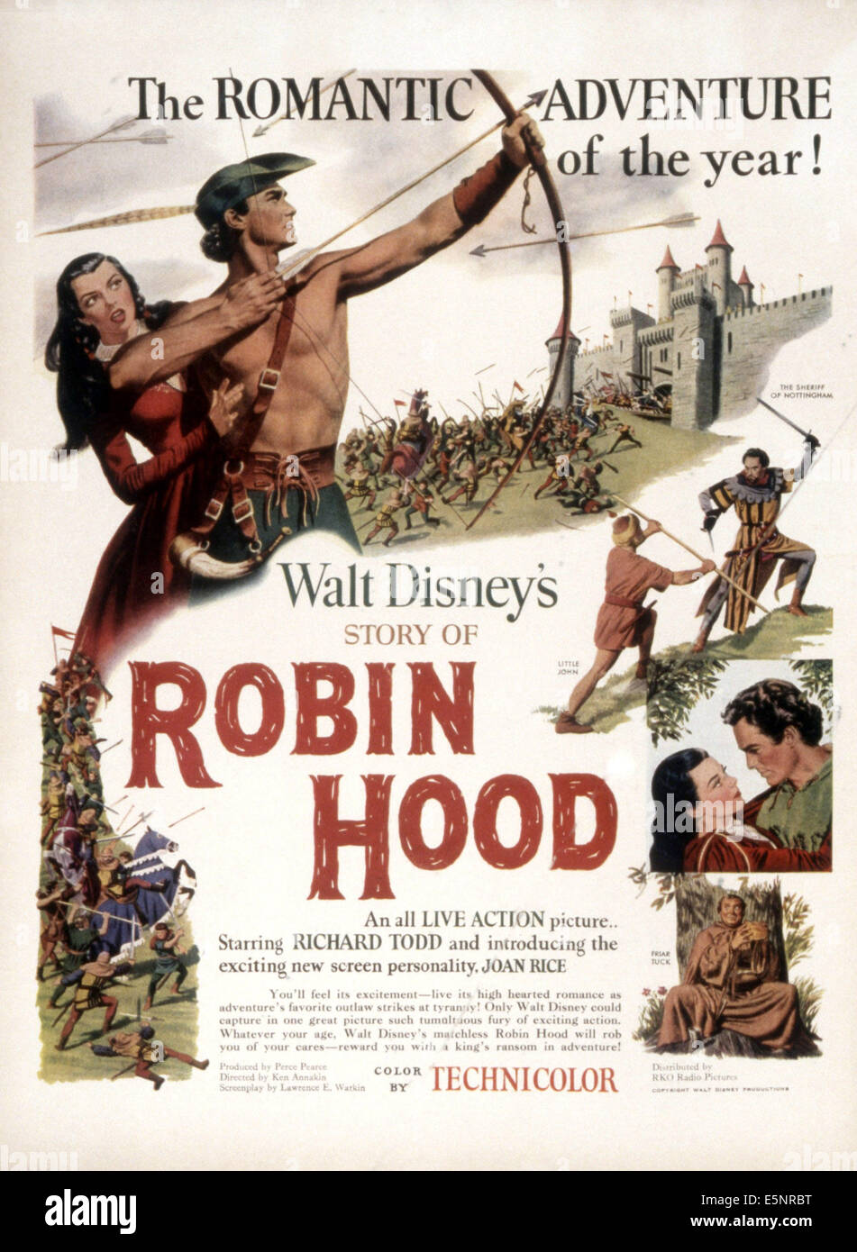 THE STORY OF ROBIN HOOD, (aka THE STORY OF ROBIN HOOD AND HIS MERRIE MEN),  Joan Rice, Richard Todd, 1952 Stock Photo