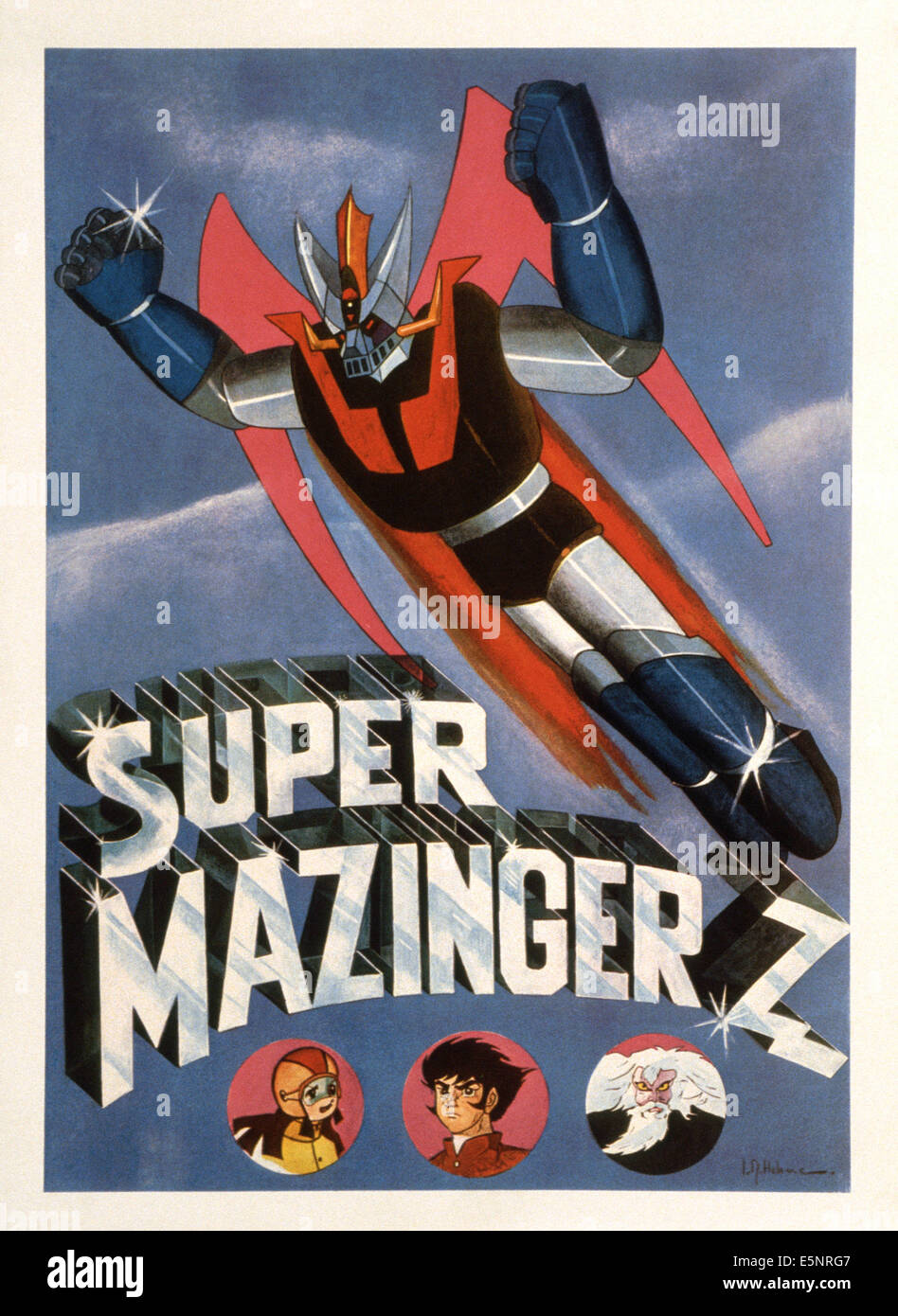 SUPER MAZINGER Z, (aka MAZIGER Z VS. DEVILMAN), US Spanish language poster art, 1973 Stock Photo