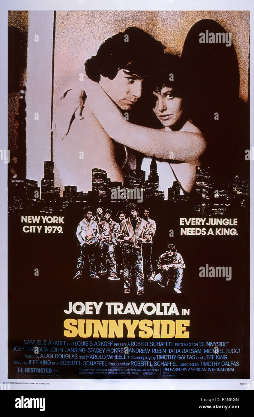 SUNNYSIDE, US poster art, from left: Joey Travolta, Talia Balsam.  1979, ©American International Pictures/Everett Collection Stock Photo