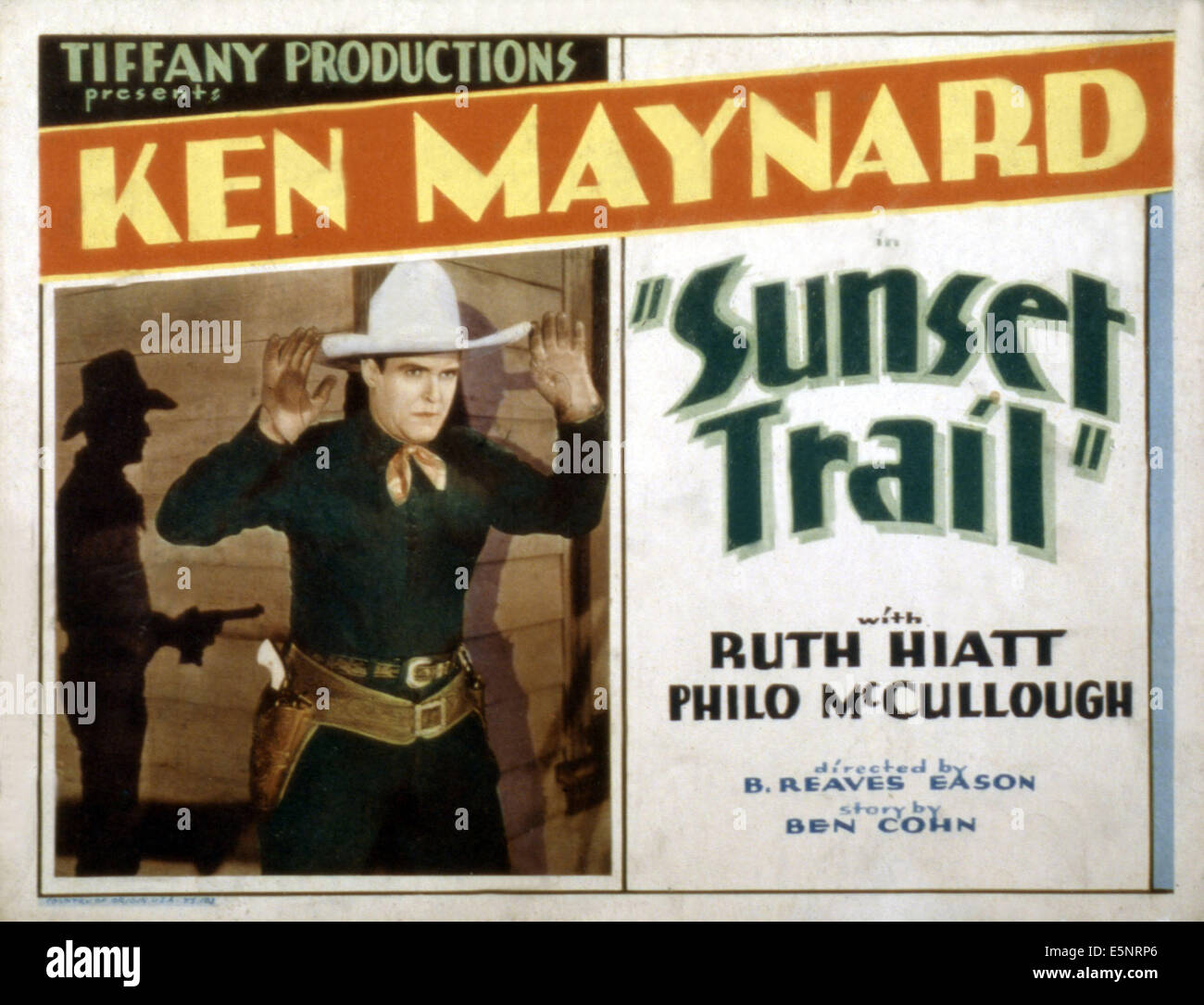 SUNSET TRAIL, Ken Maynard, 1932 Stock Photo