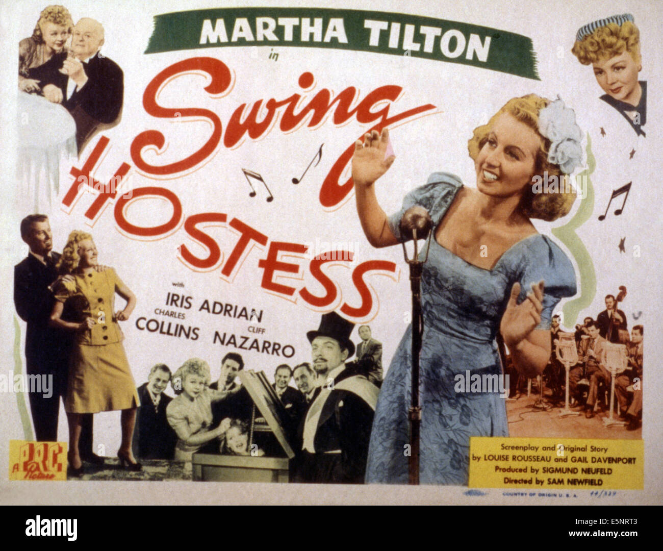 SWING HOSTESS, left: Iris Adrian, right: Martha Tilton, 1944. Stock Photo