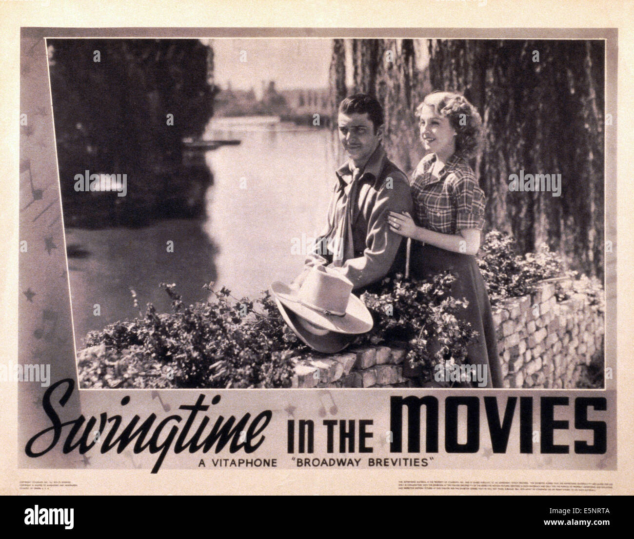 SWINGTIME IN THE MOVIES, US lobbycard, from left: John Carroll, Kathryn Kane, 1938 Stock Photo