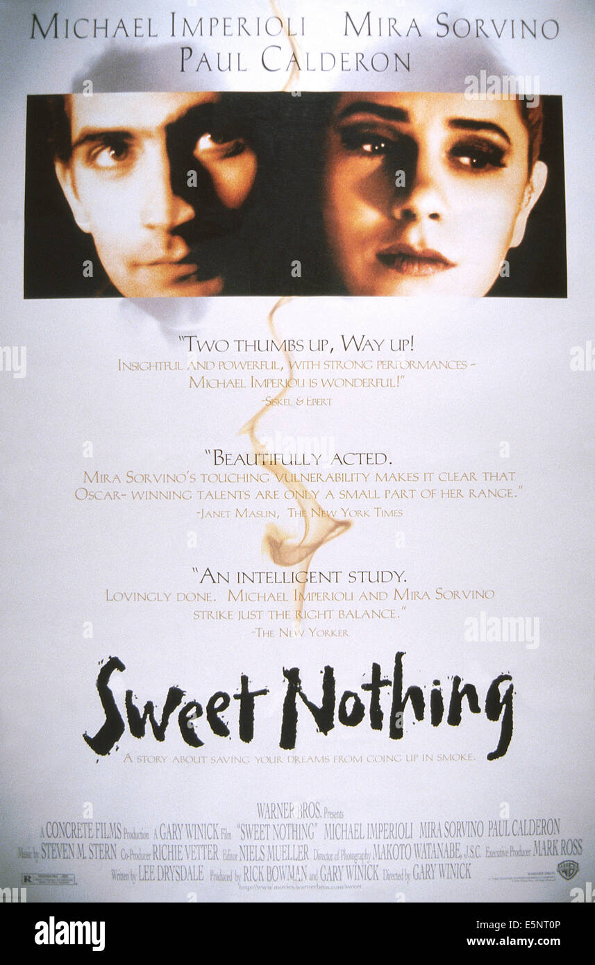 SWEET NOTHING, US poster, from left Michael Imperioli, Mira Sorvino