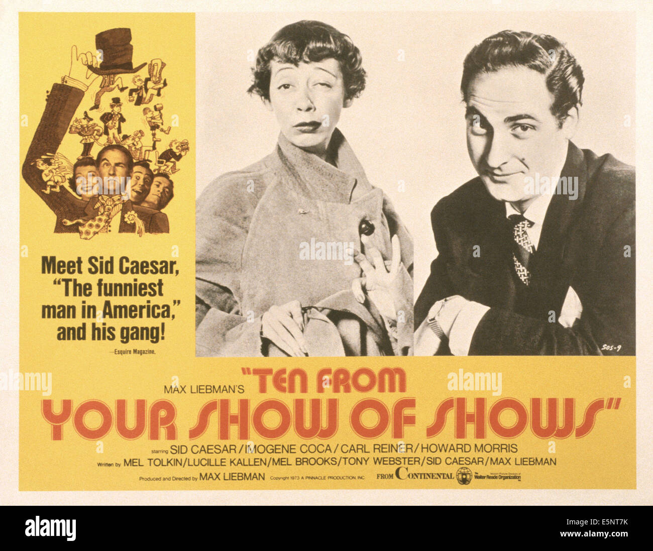 TEN FROM YOUR SHOW OF SHOWS, (aka 10 FROM YOUR SHOW OF SHOWS), US lobbycard, from left: Imogene Coca, Sid Caesar, Carl Reiner, Stock Photo