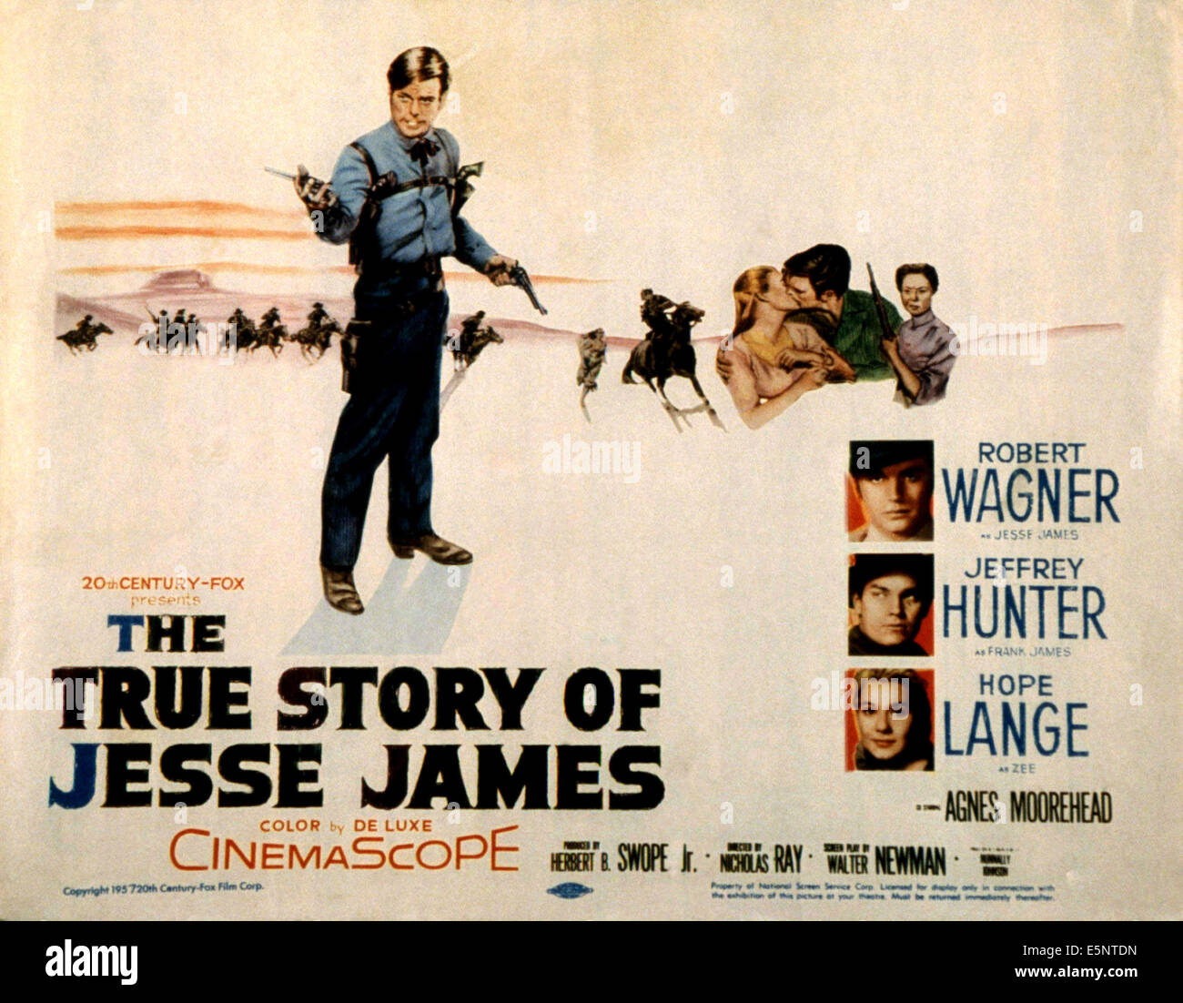 THE TRUE STORY OF JESSE JAMES, Robert Wagner, Jeffrey Hunter, Hope Lange, 1957, (c) 20th Century Fox, TM & Copyright /