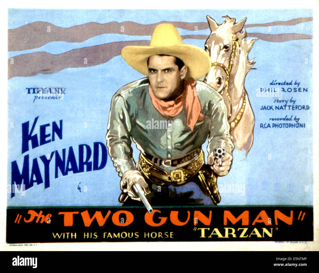 THE TWO GUN MAN, Ken Maynard, 1931 Stock Photo