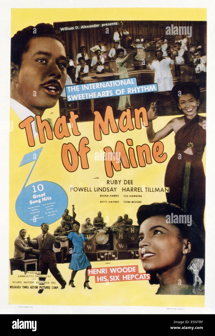 THAT MAN OF MINE, US poster art, Henri Woode (top left), Ruby Dee