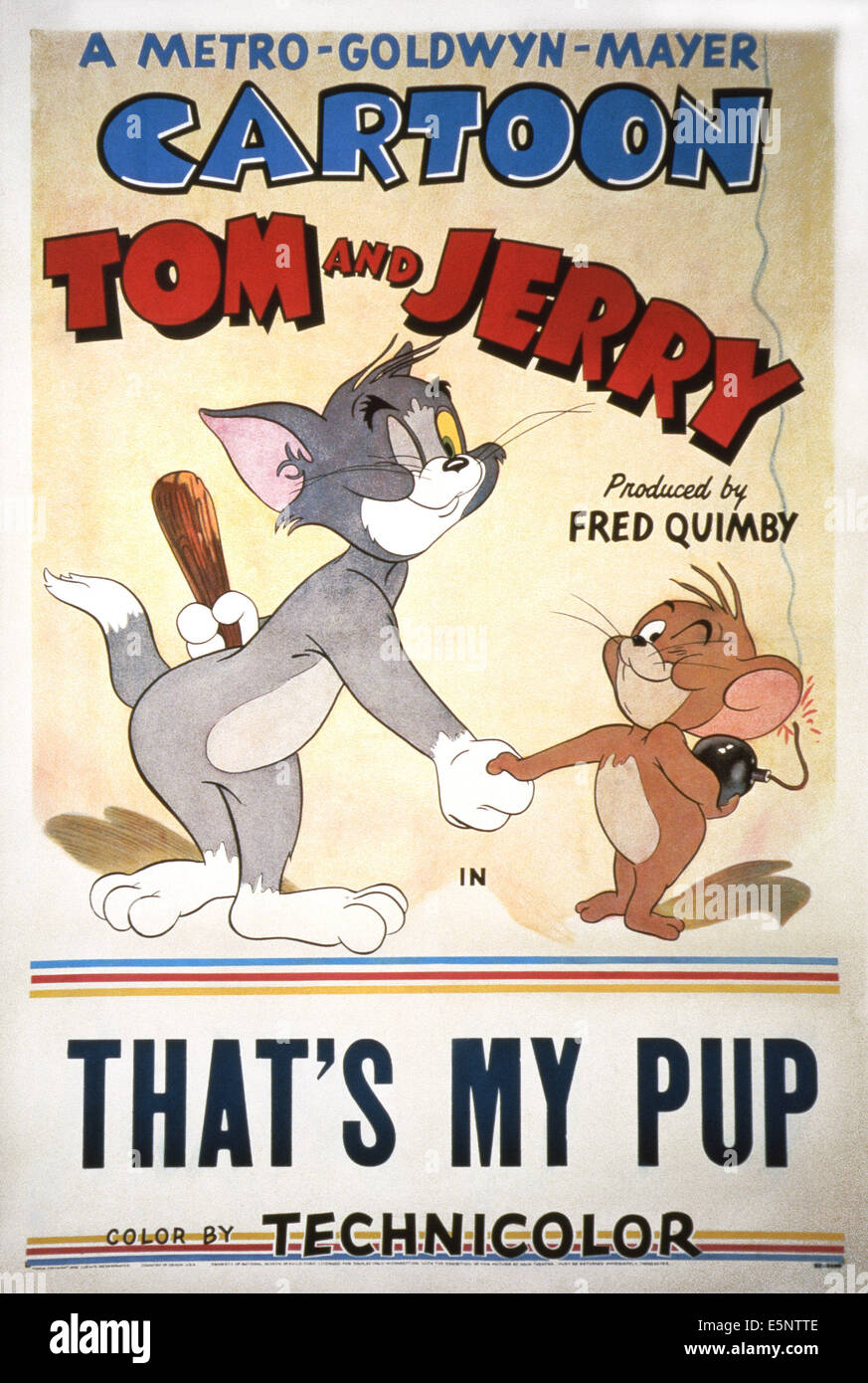 THAT'S MY PUP, US poster art, Tom and Jerry, 1953 Stock Photo