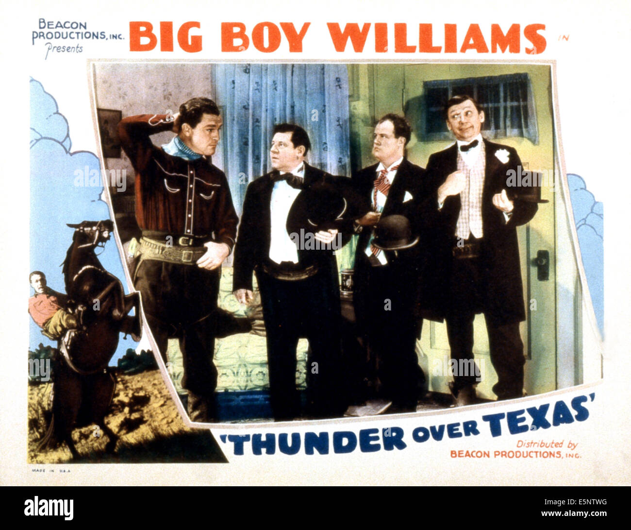 THUNDER OVER TEXAS, first and second from left: Guinn Williams, Tiny Skelton, 1934 Stock Photo