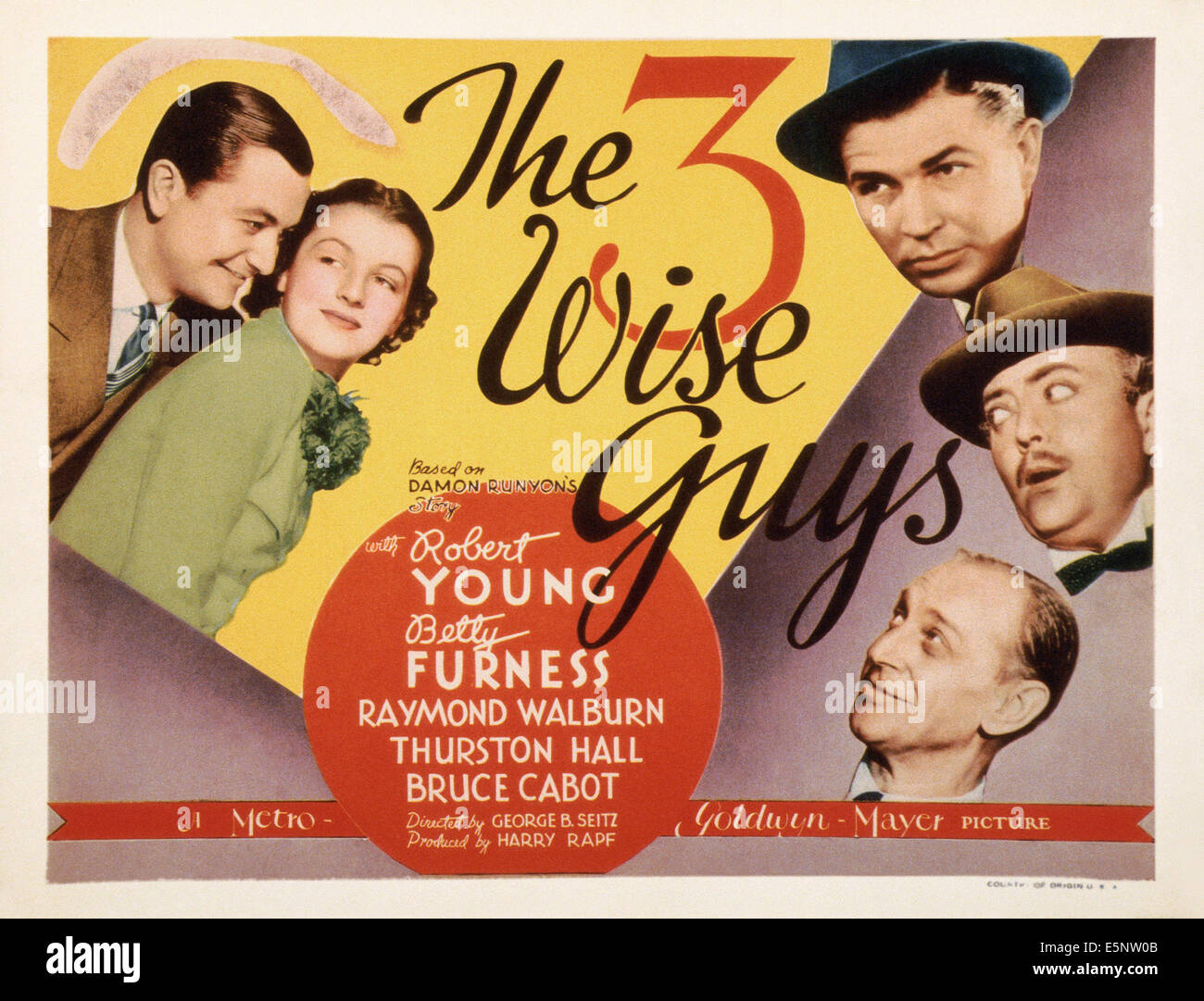 THE THREE WISE GUYS, US lobbycard, clockwise from top right Bruce