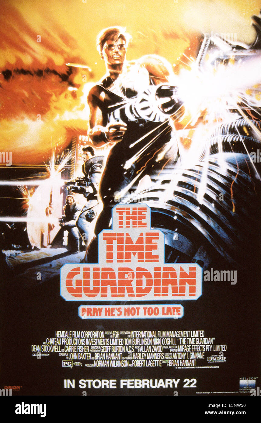 THE TIME GUARDIAN, US advance poster art, Tom Burlinson, 1997. ©Hemdale Film/courtesy Everett Collection Stock Photo