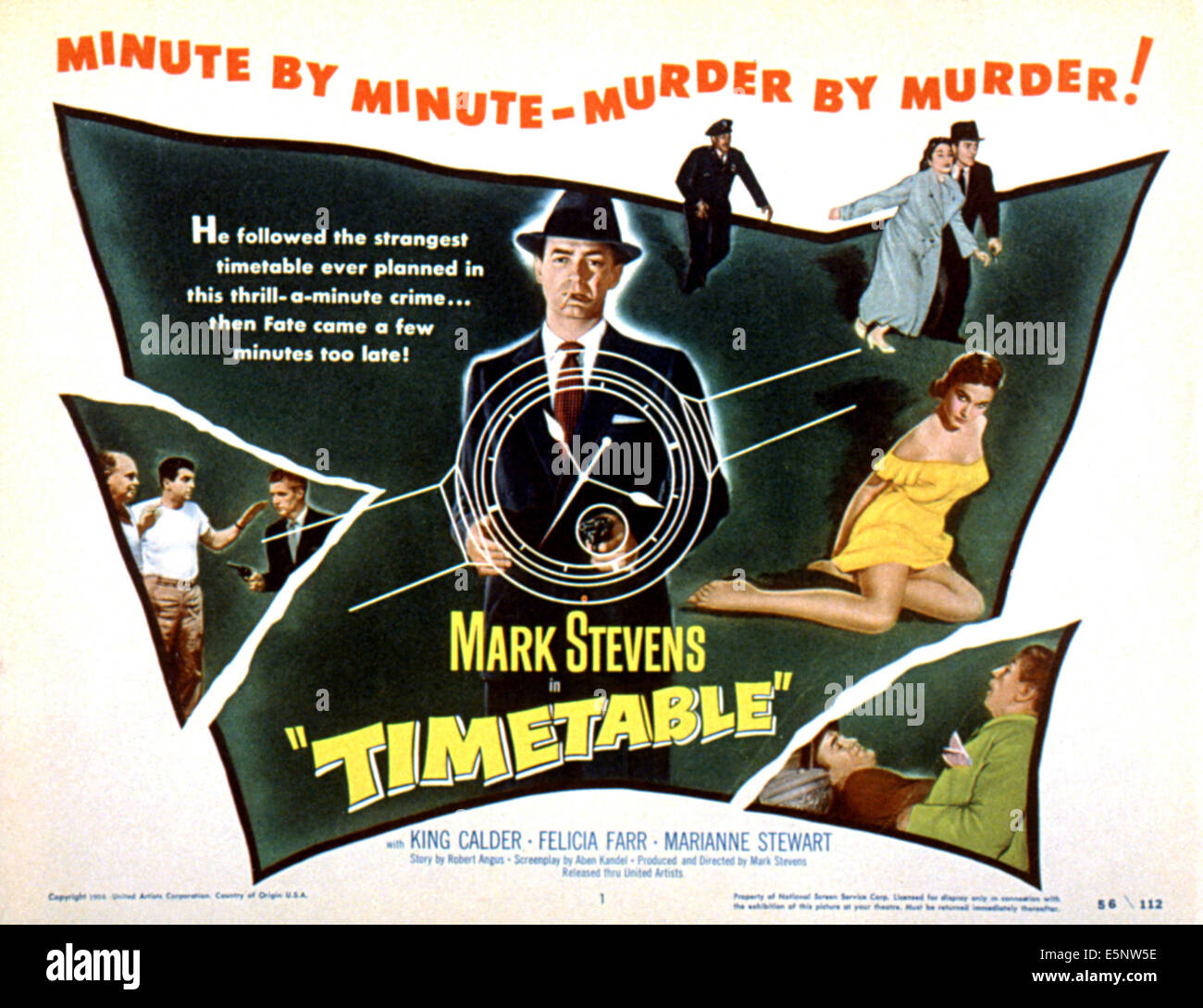 TIMETABLE, Wesley Addy, Mark Stevens, Marianne Stewart, Felicia Farr, 1956 Stock Photo