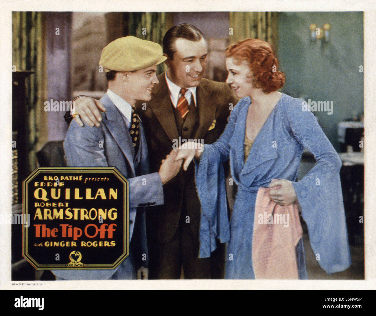 THE TIP-OFF, US lobbycard, from left: Eddie Quillan, Robert Armstrong ...