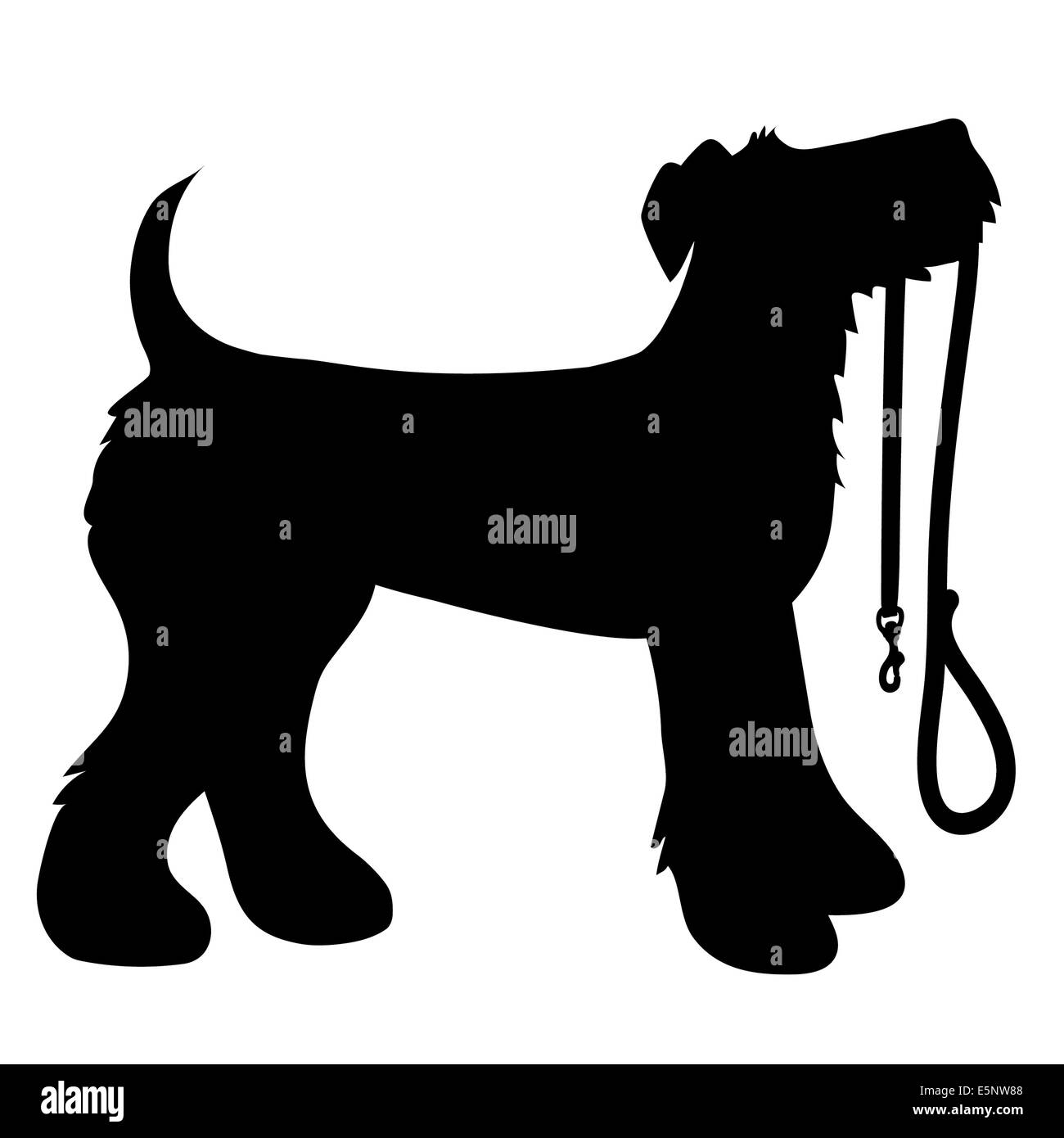 Silhouette of a dog Stock Photo