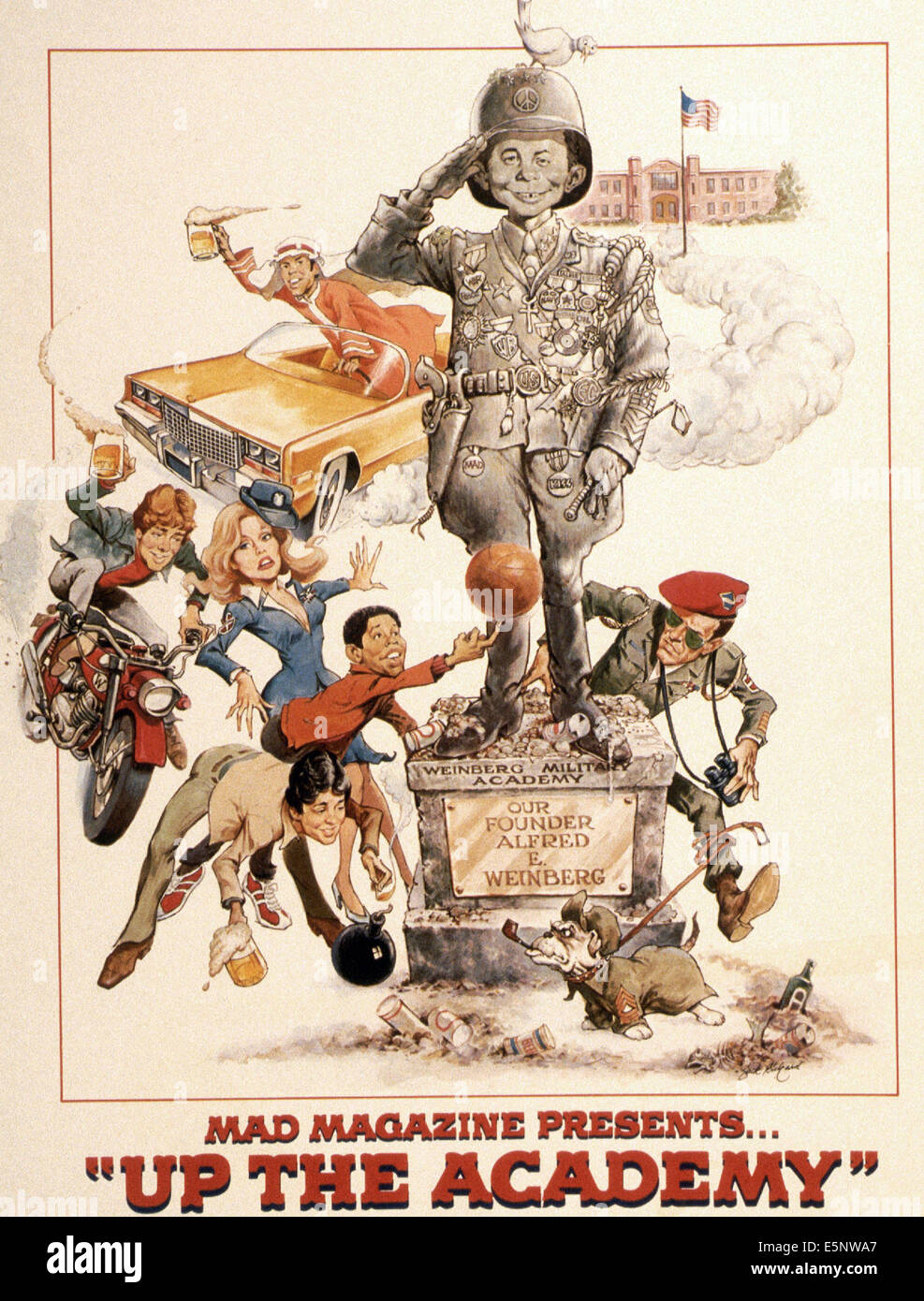 UP THE ACADEMY, US poster, Alfred E. Neuman statue, 1980, © Warner Brothers/courtesy Everett Collection Stock Photo