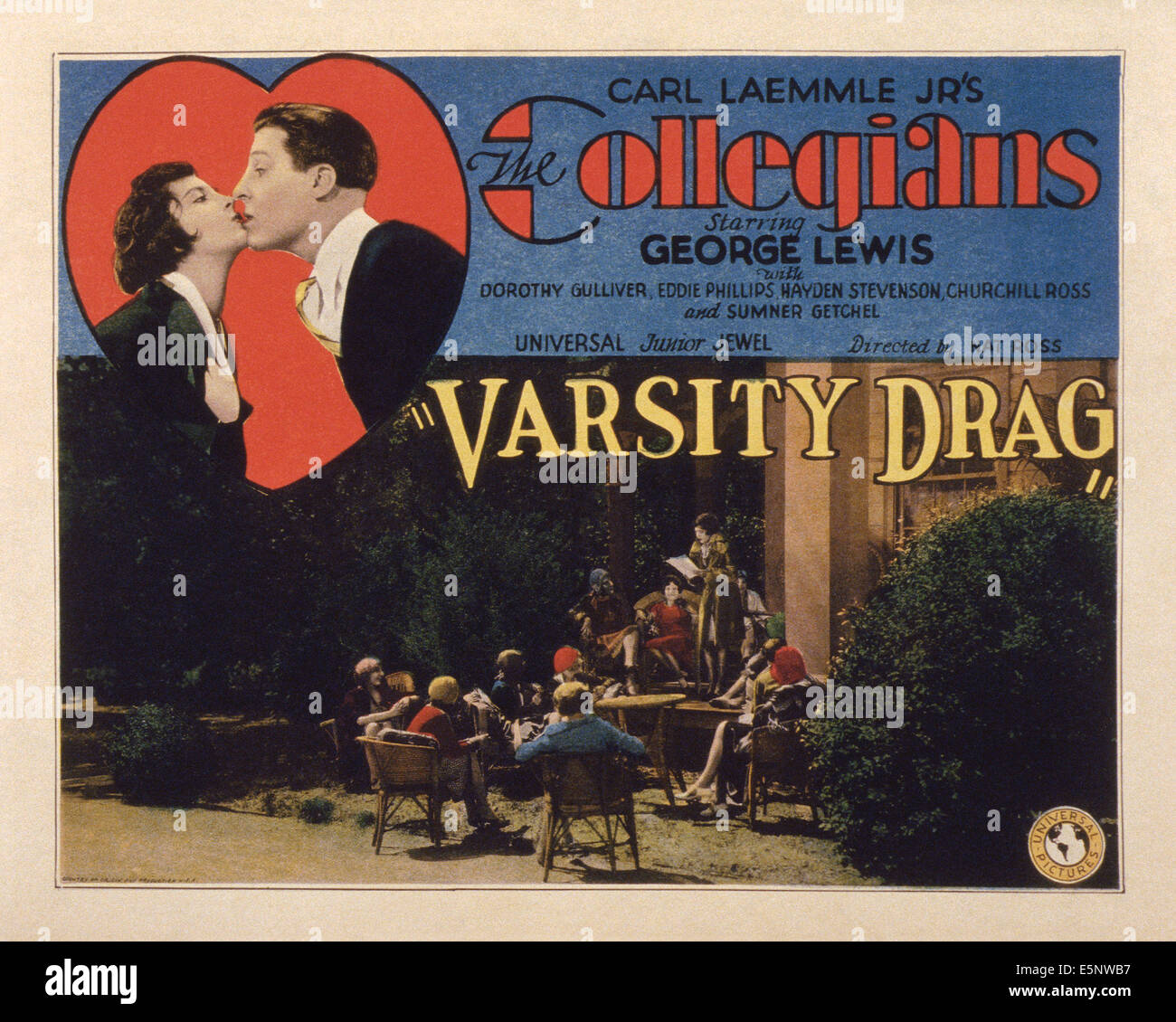 VARSITY DRAG, US lobbycard, from left: Dorothy Gulliver, George J. Lewis, 1929 Stock Photo