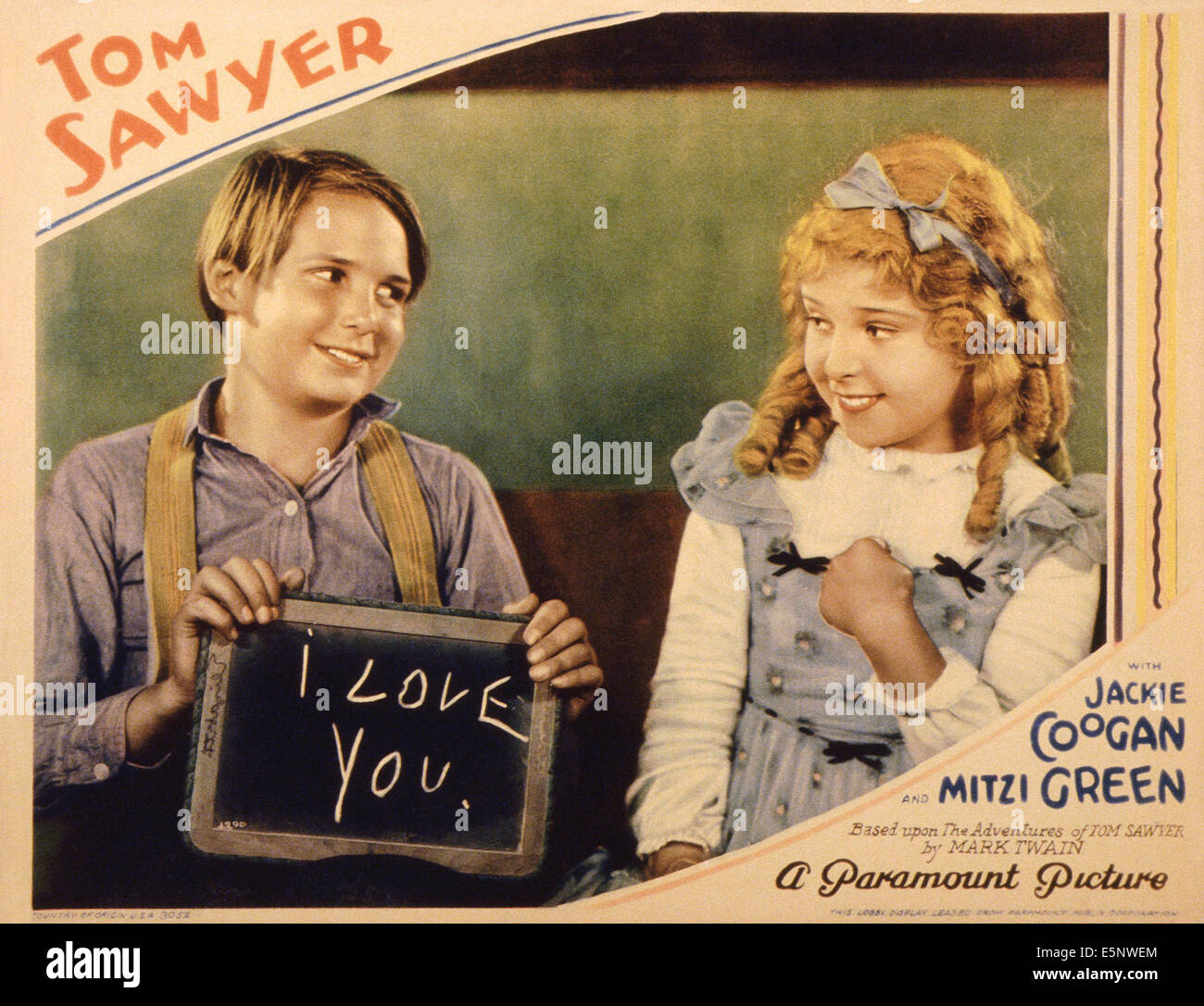 TOM SAWYER, US lobbycard, from left: Jackie Coogan, Mitzi Green, 1930 Stock Photo