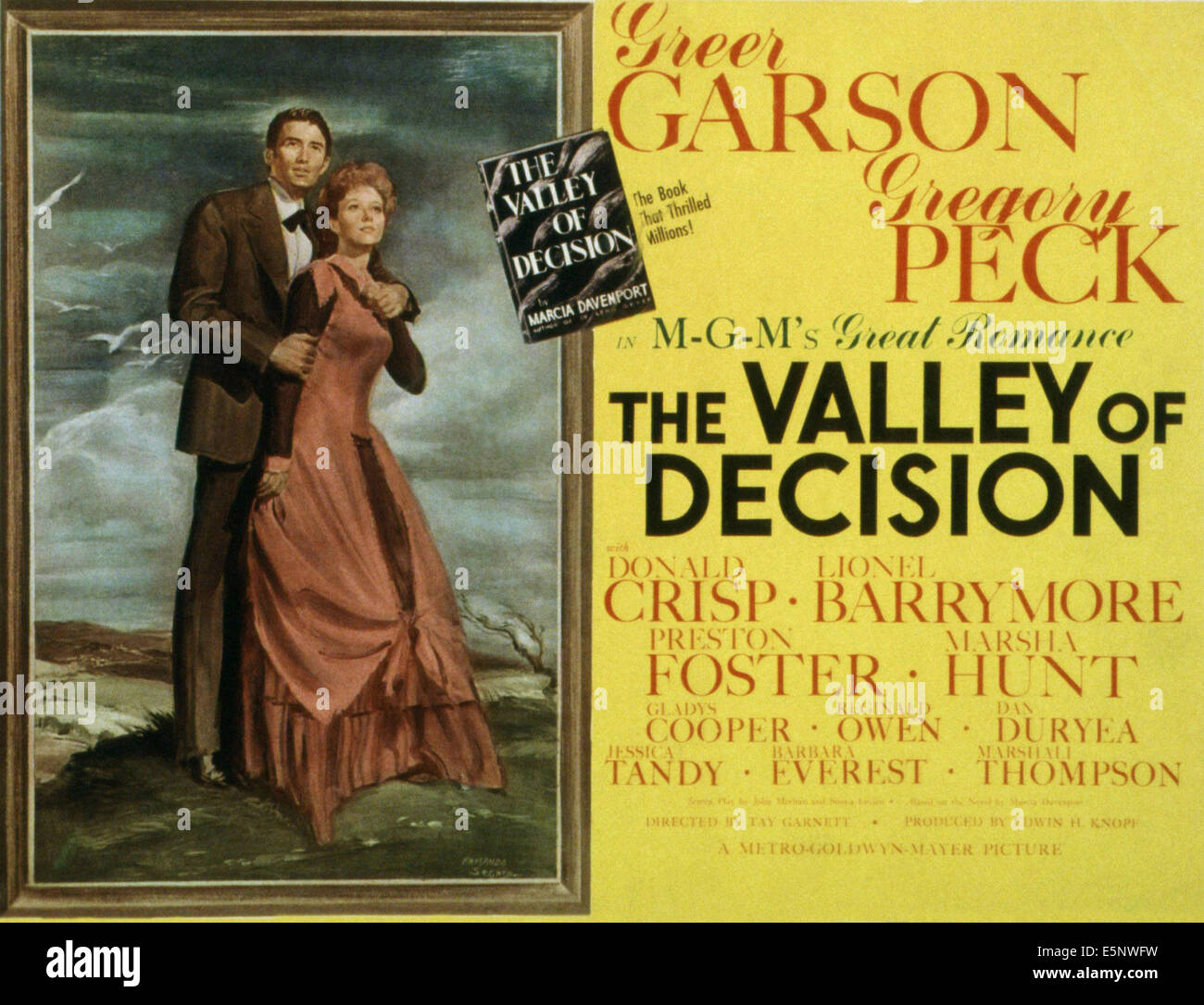 THE VALLEY OF DECISION, Gregory Peck, Greer Garson, 1945 Stock Photo