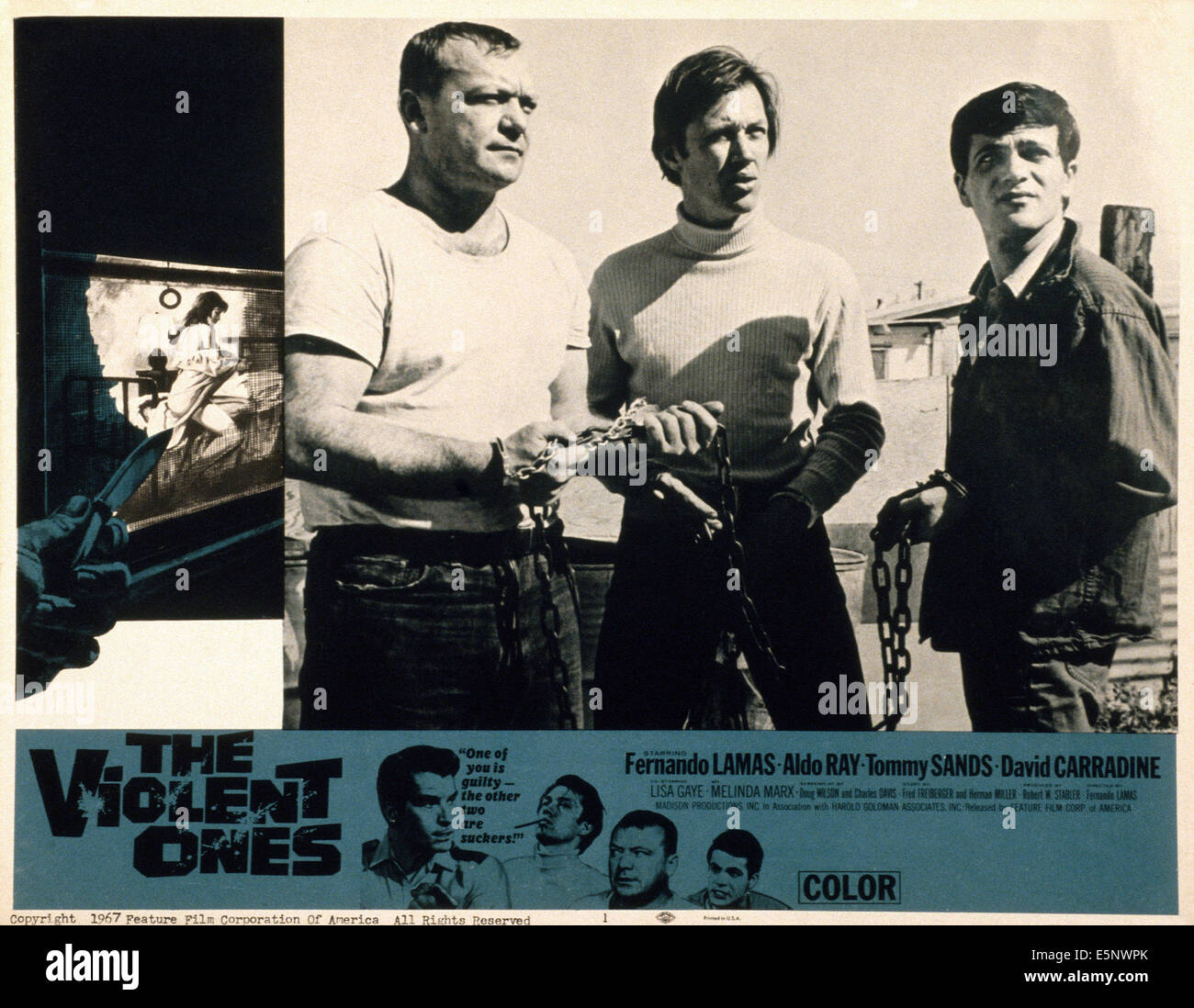THE VIOLENT ONES, US lobbycard, top from left Aldo Ray, David