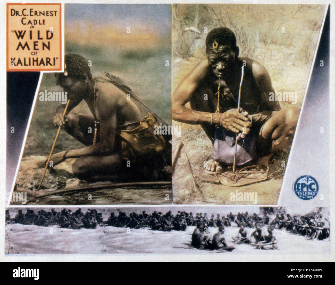 WILD MEN OF KALIHARI, US lobbycard, ca. 1930 Stock Photo