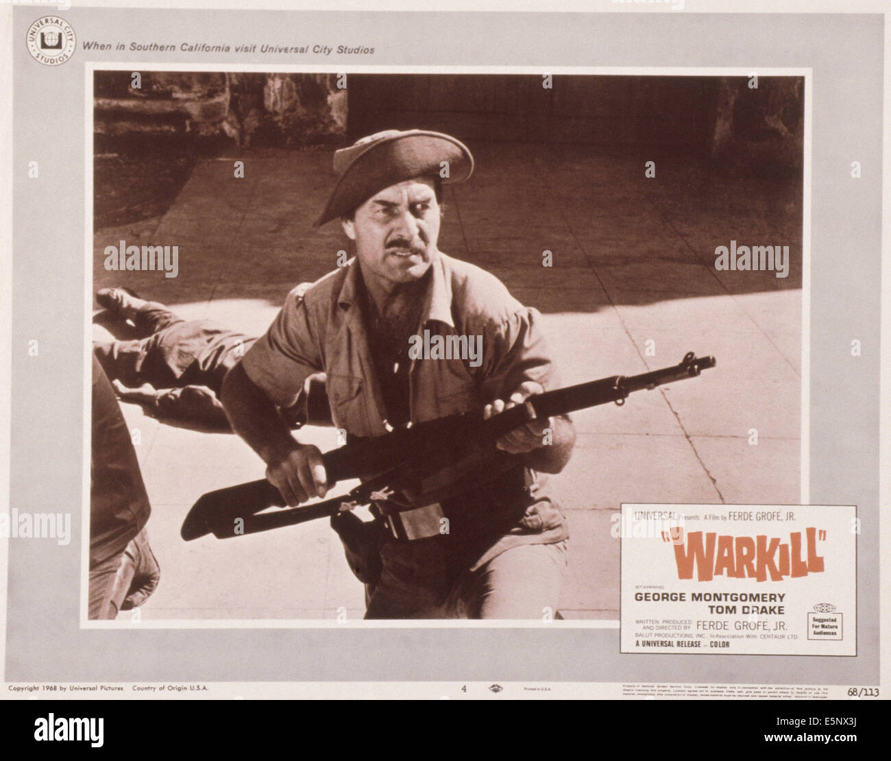 WARKILL, US lobbycard, George Montgomery, 1968 Stock Photo