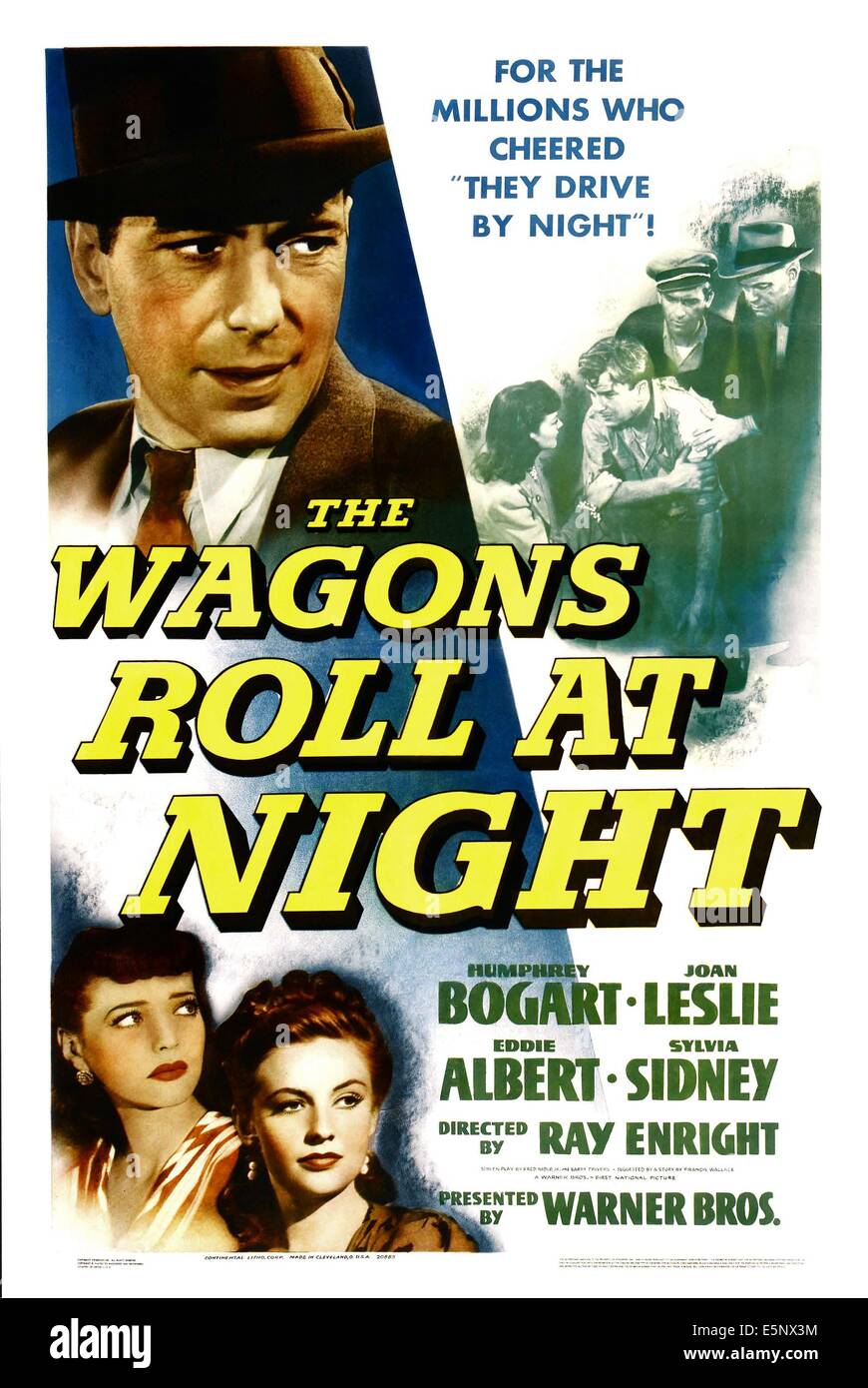 THE WAGONS ROLL AT NIGHT, Humphrey Bogart, Sylvia Sidney, Joan Leslie, 1941 Stock Photo