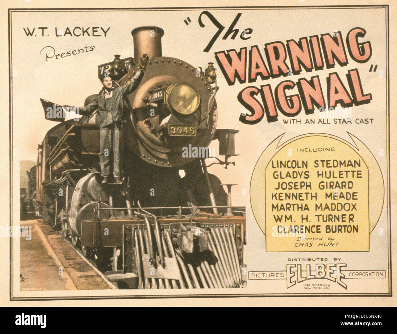 THE WARNING SIGNAL, US poster, Lincoln Stedman, 1926 Stock Photo