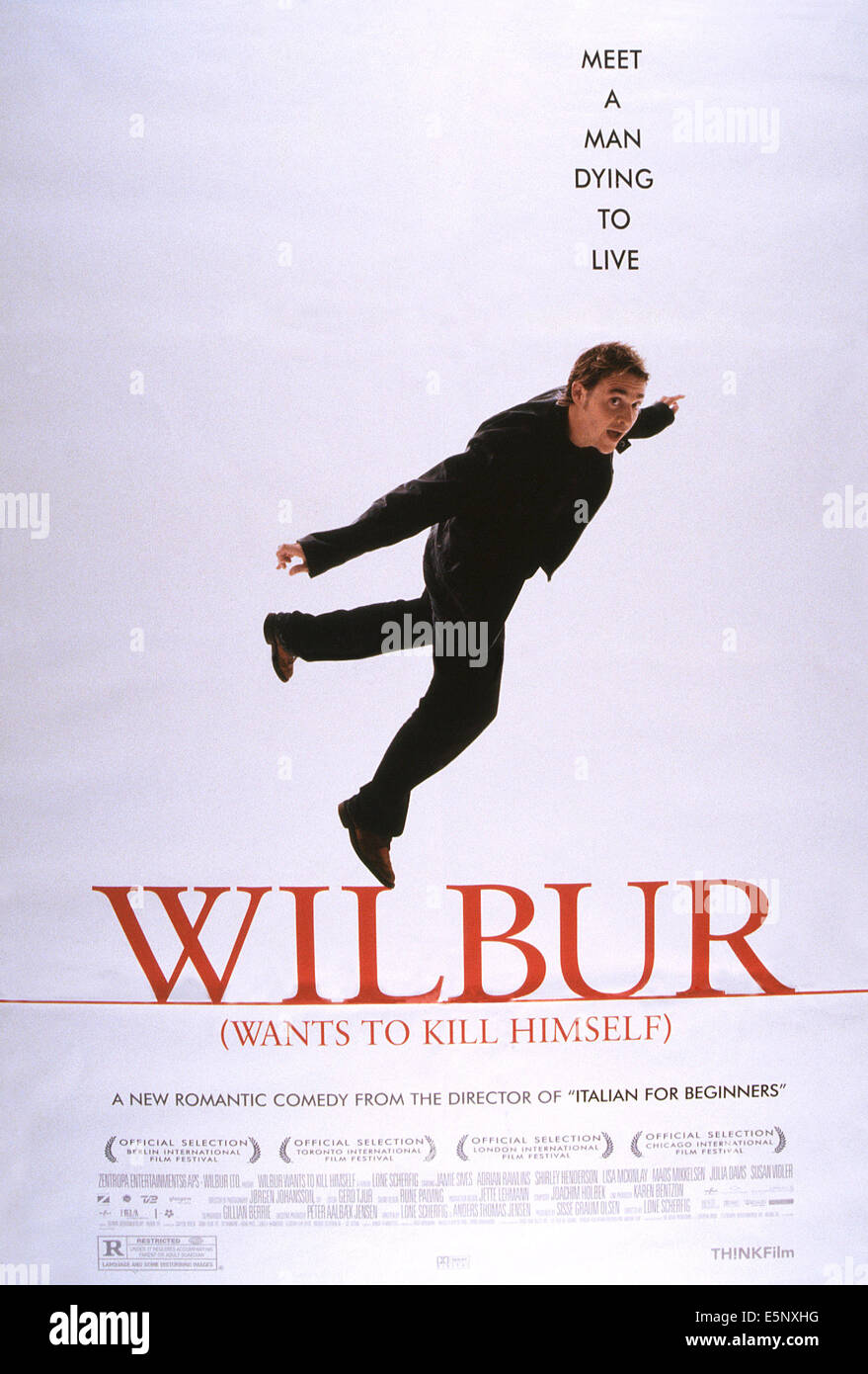 WILBUR WANTS TO KILL HIMSELF, US poster, Jamie Sives, 2002, © ThinkFilm/courtesy Everett Collection Stock Photo