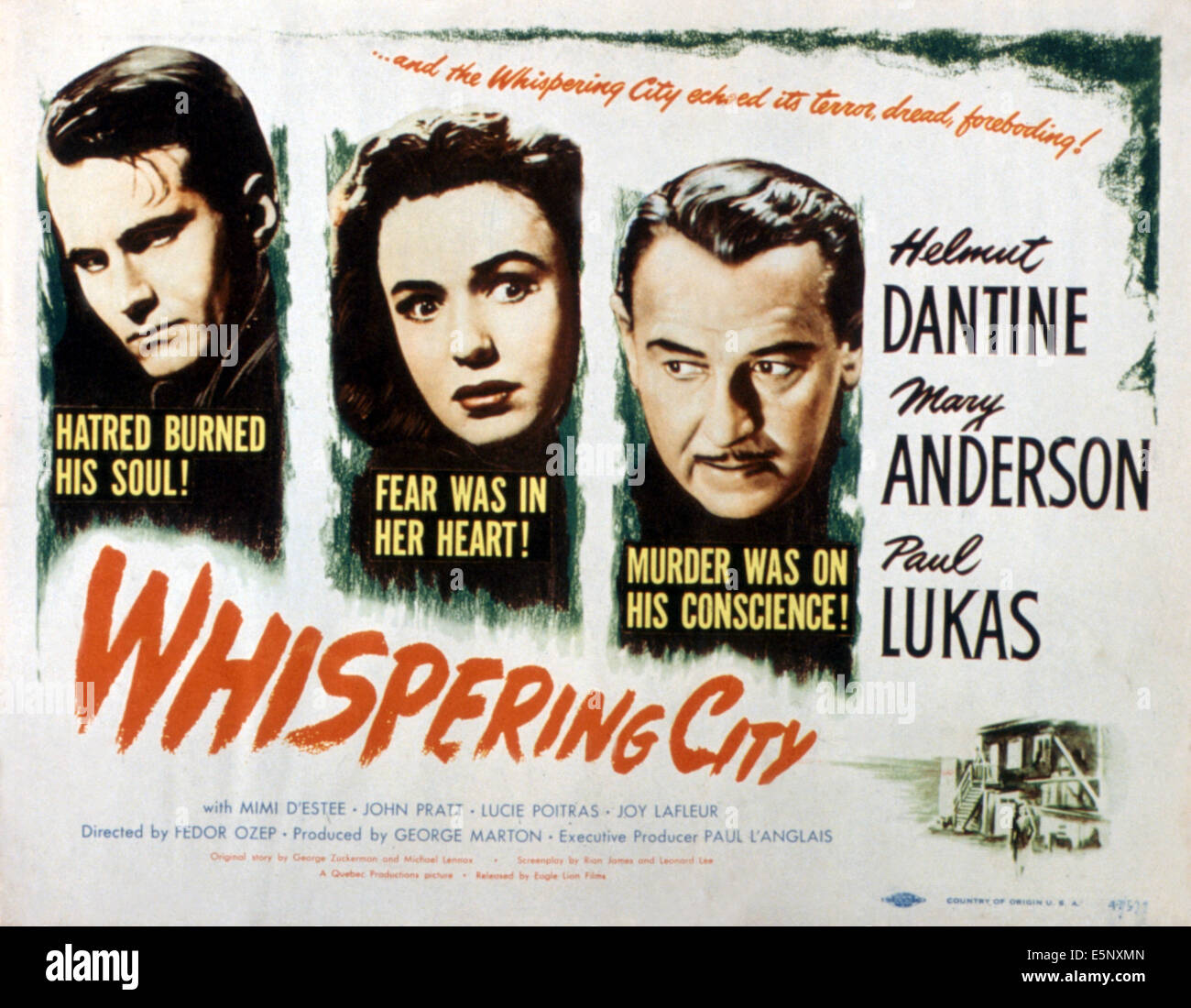 WHISPERING CITY, Helmut Dantine, Mary Anderson, Paul Lukas, 1947 Stock Photo