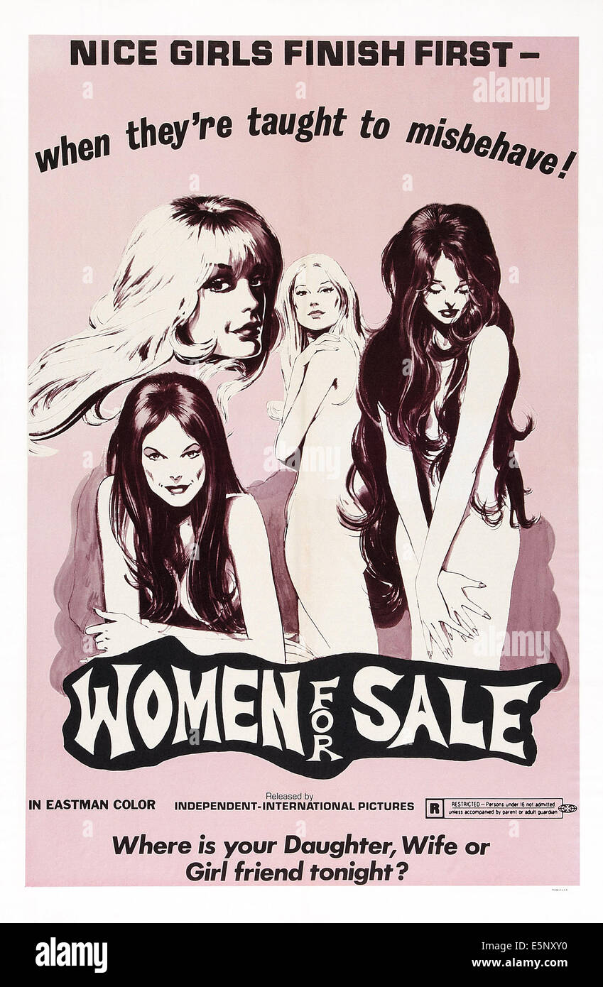 THE WOMAN HUNT, (aka WOMEN FOR SALE), Canadian poster art, 1973 Stock Photo