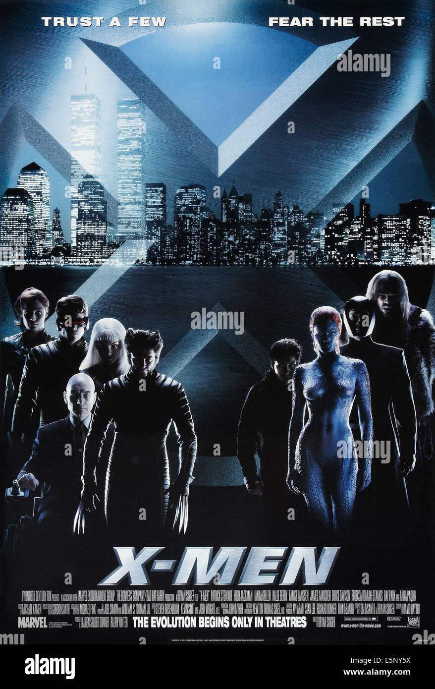 X-MEN, poster art featuring from left: Famke Janssen, James