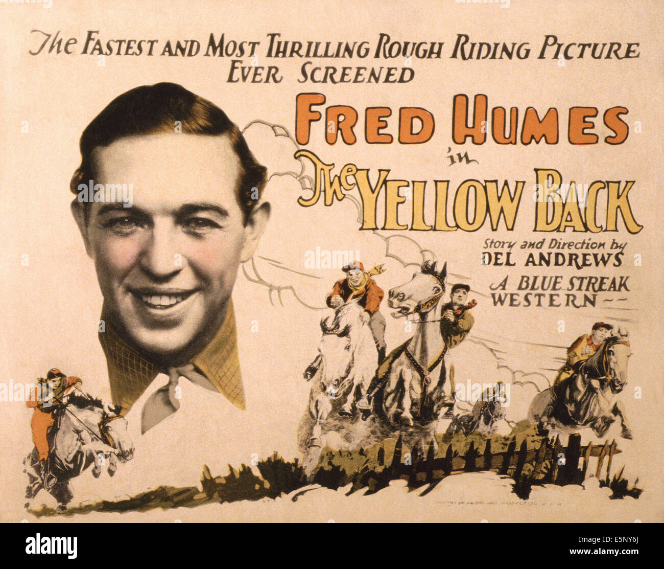 THE YELLOW BACK, US lobbycard, Fred Humes, 1926 Stock Photo