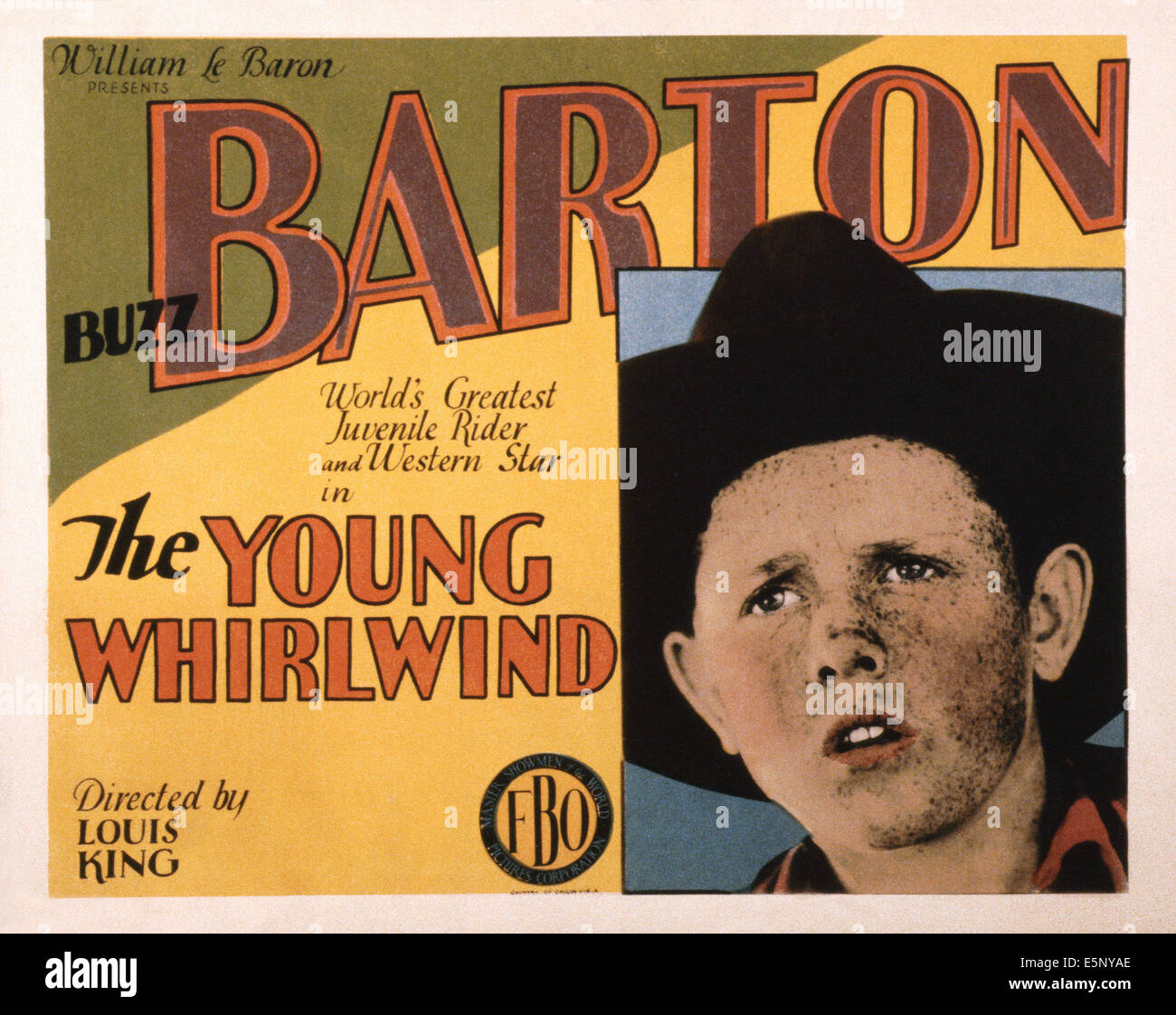 THE YOUNG WHIRLWIND, US lobbycard, Buzz Barton, 1928 Stock Photo Alamy
