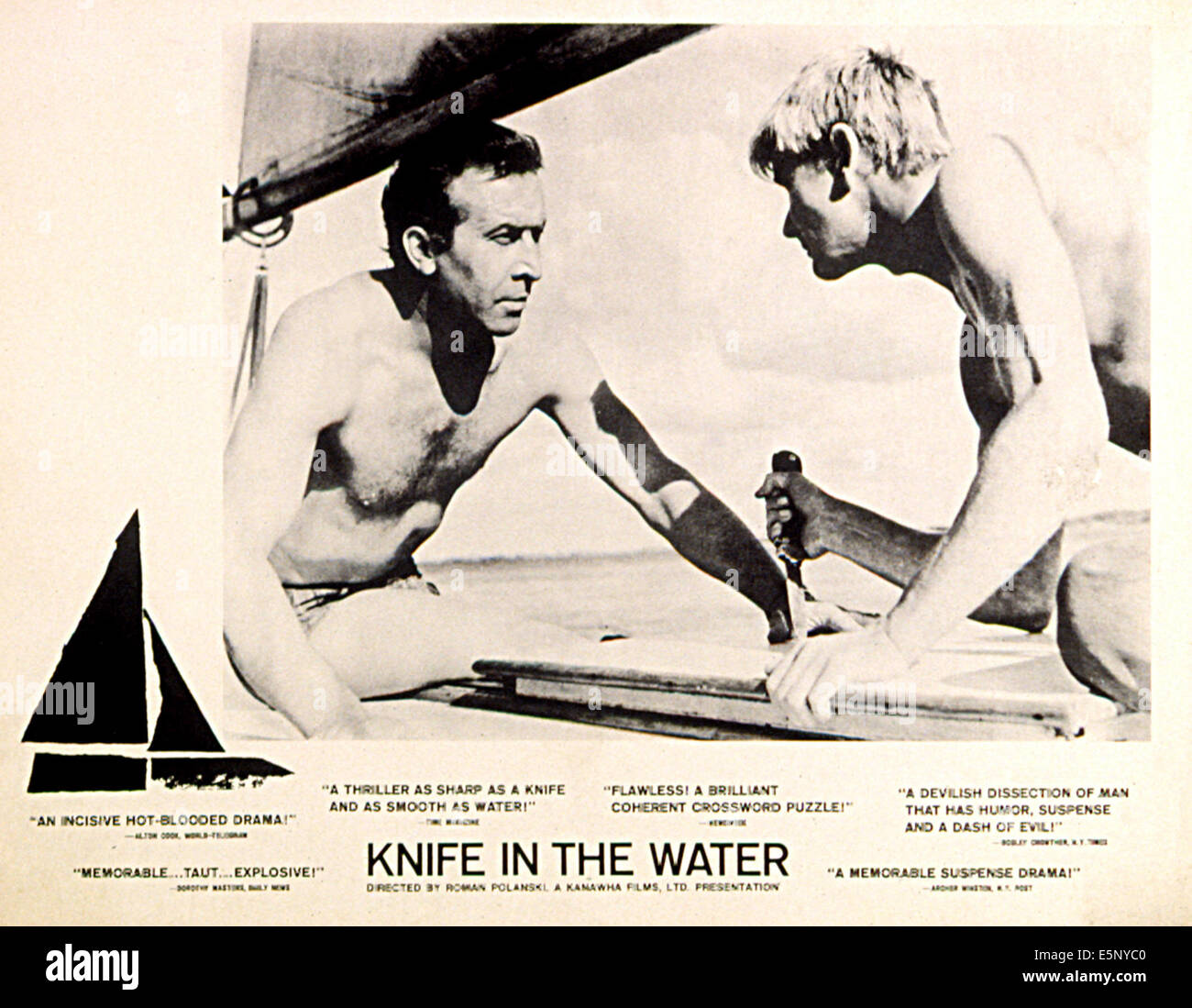 KNIFE IN THE WATER, Leon Niemczyk, Zygmunt Malanowicz, 1962 Stock Photo -  Alamy