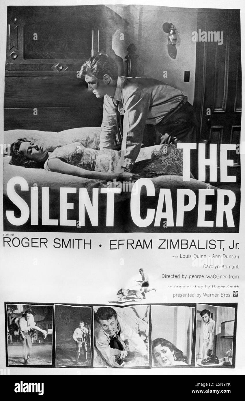 77 SUNSET STRIP, US poster art, bottom right: Efrem Zimbalist Jr. (Season 2, Episode 35, 'The Silent Caper,' 1960), 1958-1964 Stock Photo