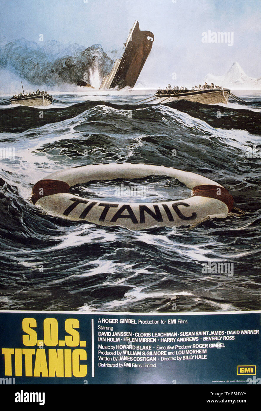 S.O.S. TITANIC, British poster, 1979, © ABC/courtesy Everett Collection Stock Photo