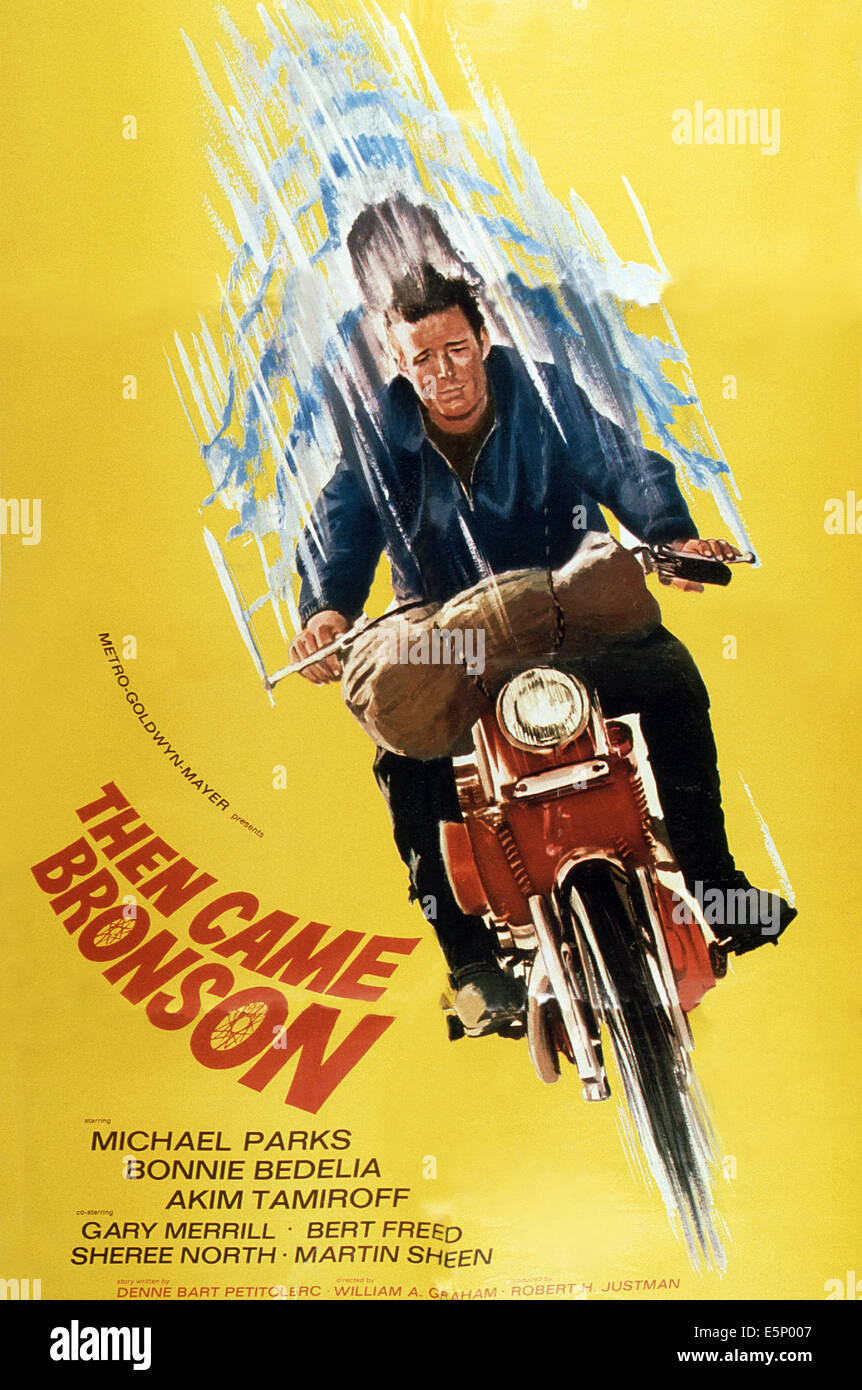 THEN CAME BRONSON, US poster art, Michael Parks (Season 1, TV pilot), 1969 Stock Photo Alamy THEN CAME BRONSON, US poster art, Michael Parks (Season 1, TV pilot), 1969 Stock Photo Alamy