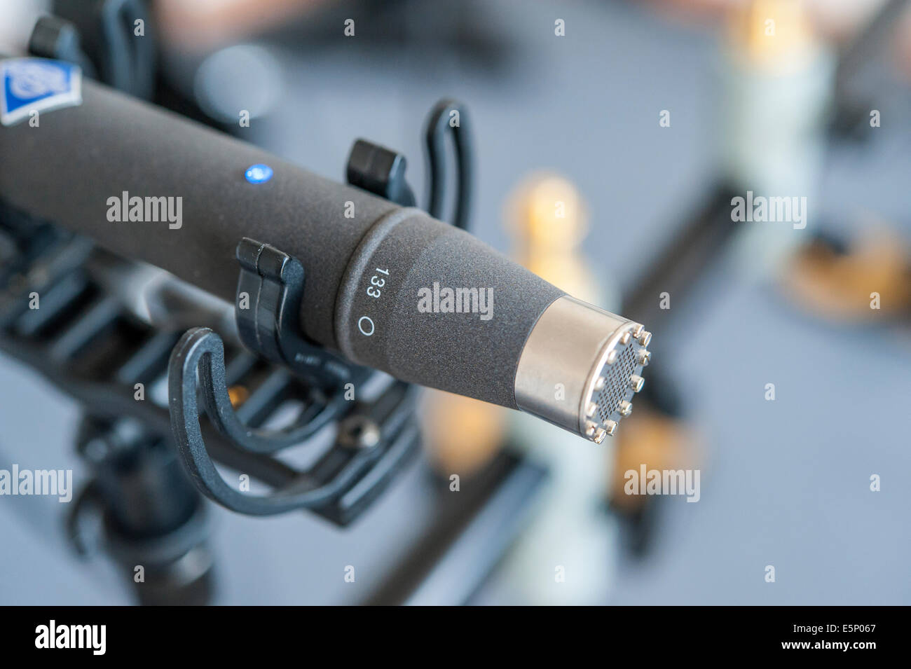 Neumann KM133D digital microphone in Rycote shock mount (suspension). Titan omni characteristic