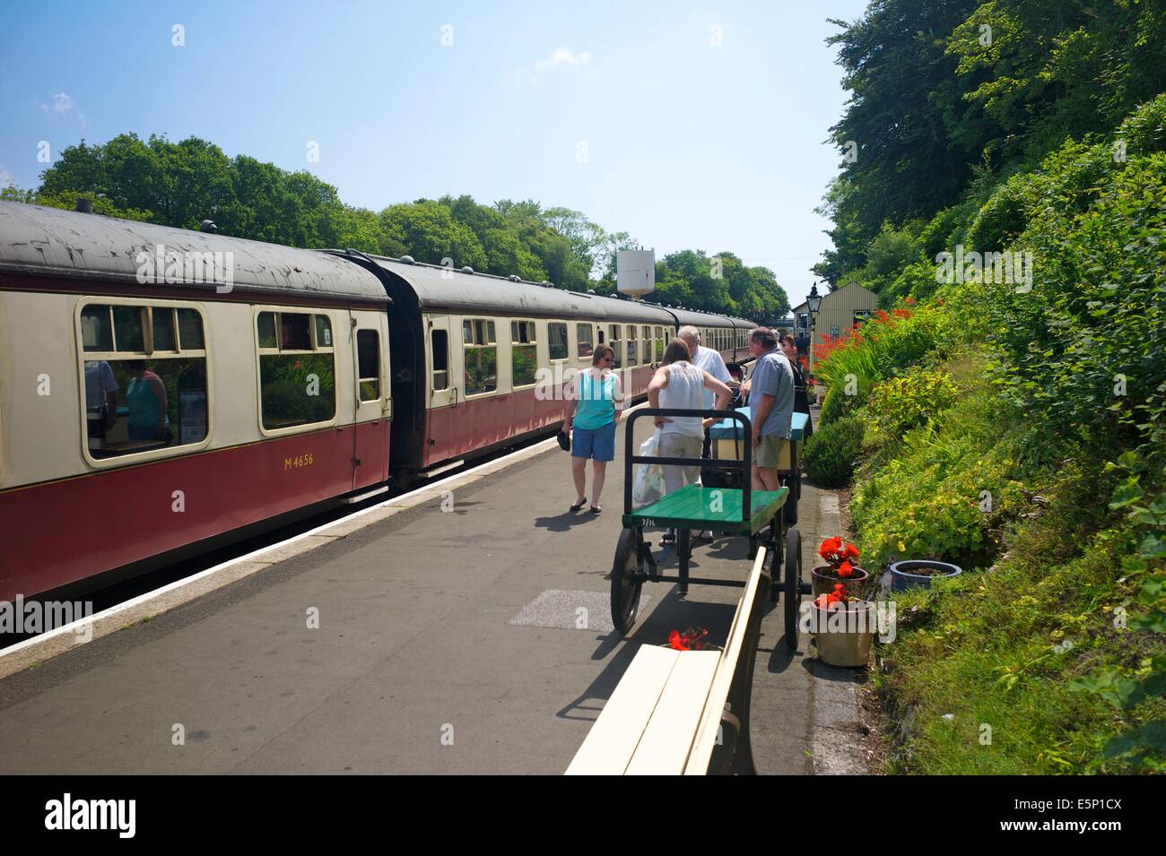 Bodmin General station on the Bodmin and Wenford Railway, Cornwall, UK Stock Photo