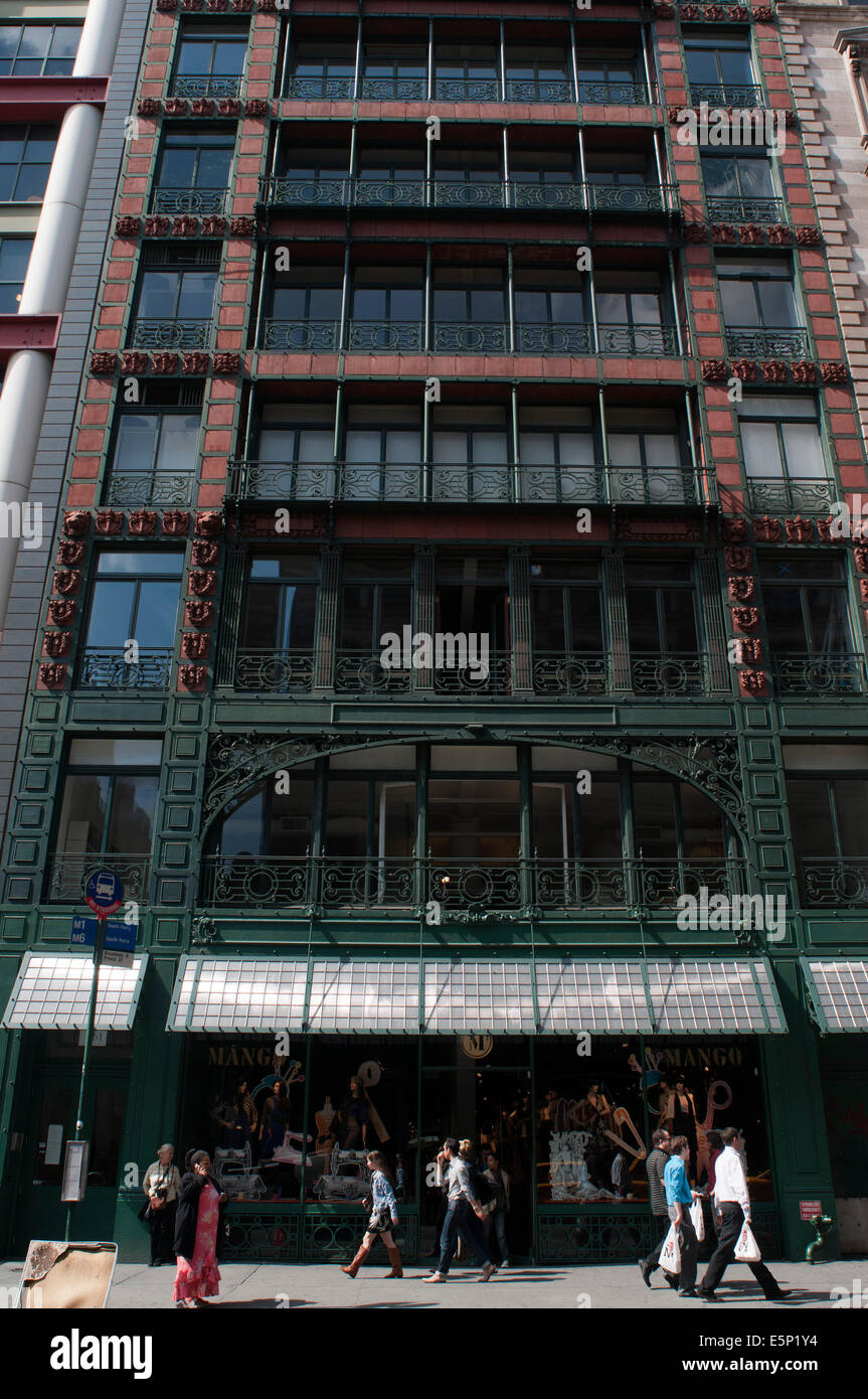 Mango store on Broome Street in SoHo, New York City, America, USA. The sincer Manufacturing