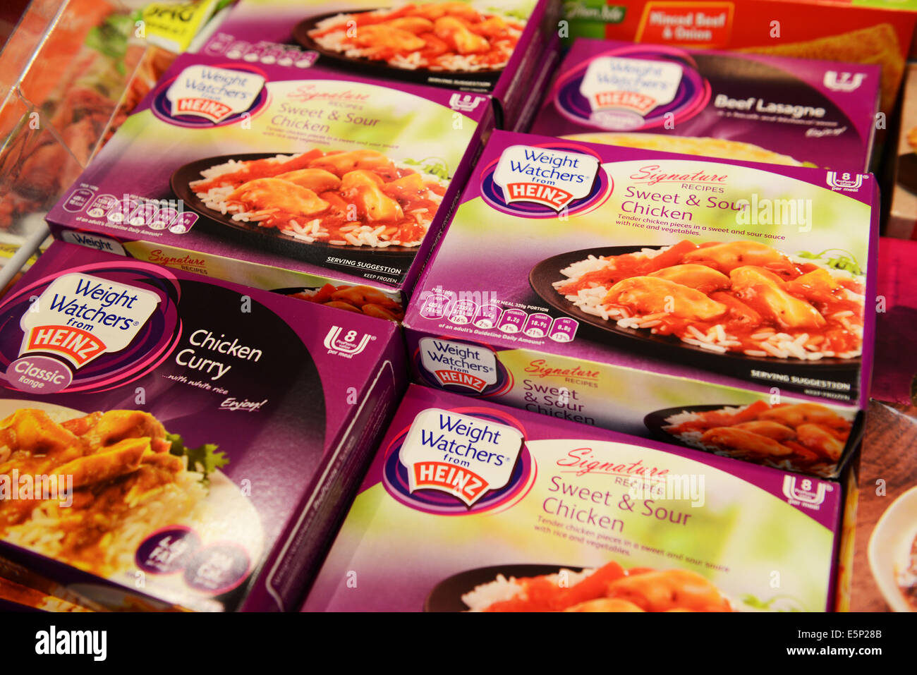 Weight Watchers ready meals Stock Photo