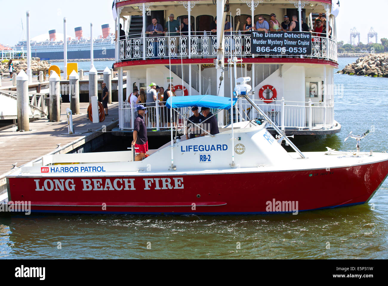To The Rescue. Rainbow Harbor, Long Beach, California Stock Photo Alamy