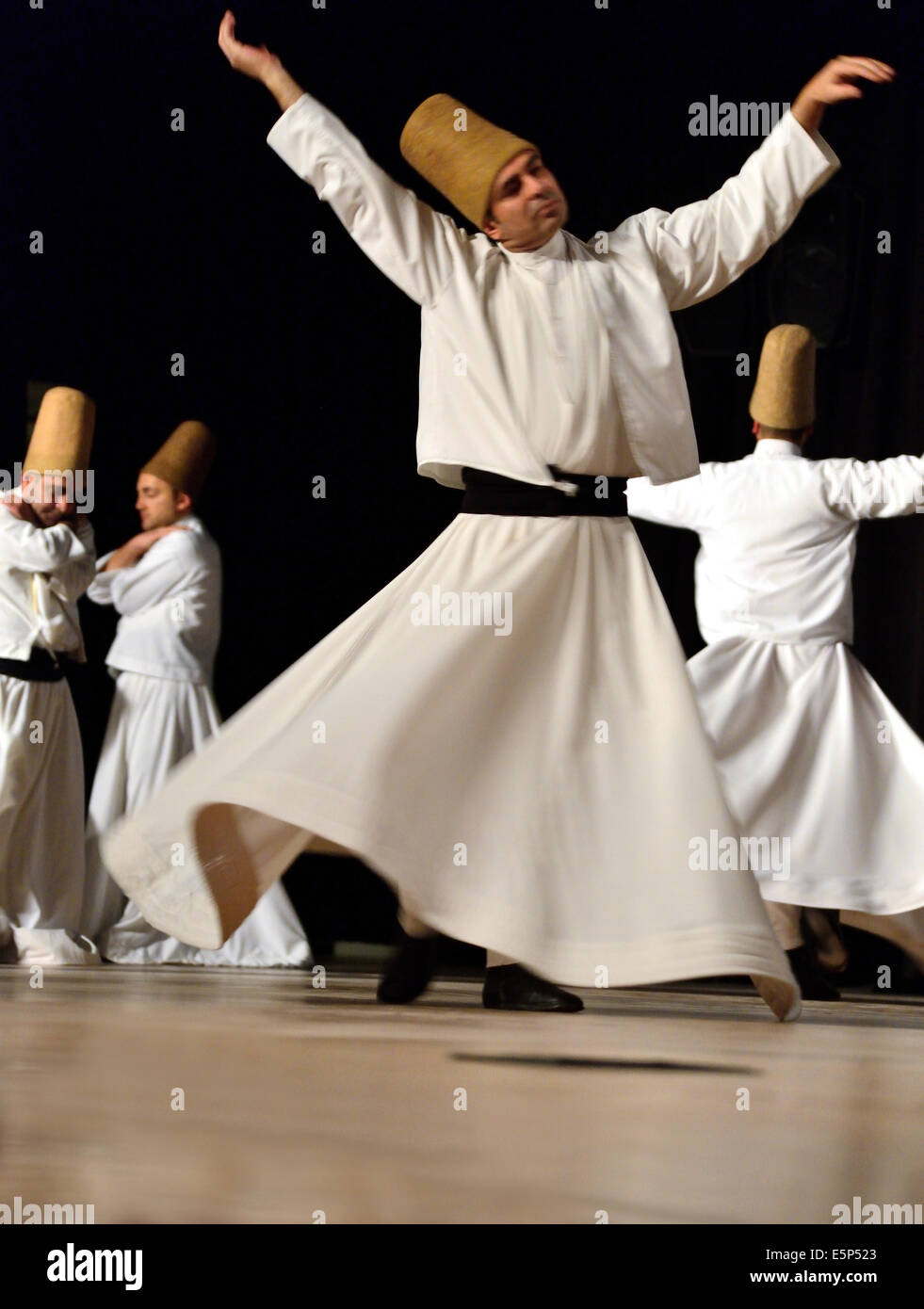 ISTANBUL, TURKEY - DECEMBER 14: Sufi whirling dervish (Semazen) dances, Commemoration of Mevlana Jalaluddin Rumi on December 14, Stock Photo